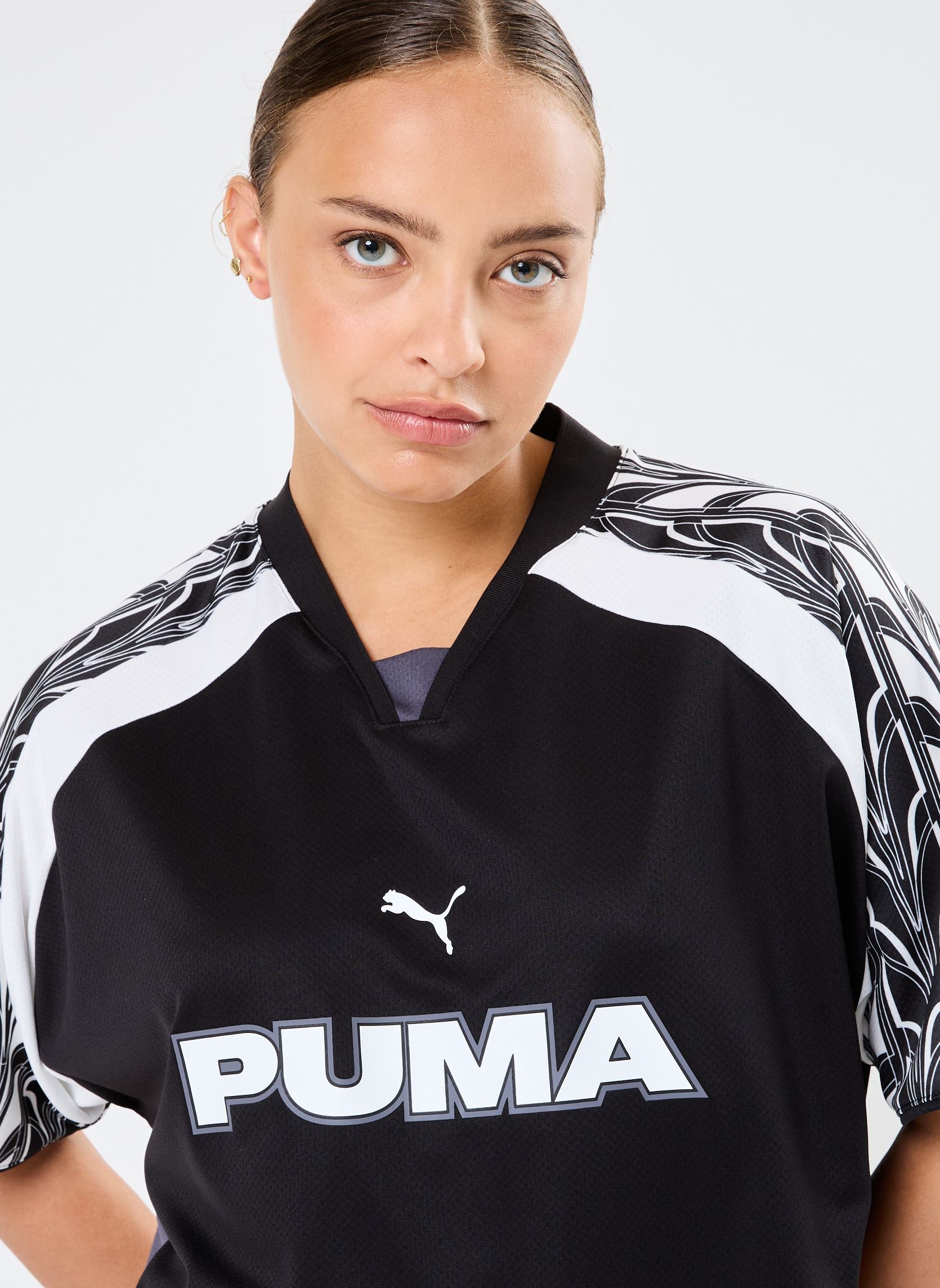 Kurzarm-T-Shirts Maillot de foot M FOOTBALL JSY W - Unise damen schwarz Puma Kurzarm-T-Shirts Maillot de foot M FOOTBALL JSY W - Unise damen schwarz PUMA BLACK-GALACTIC GRAY