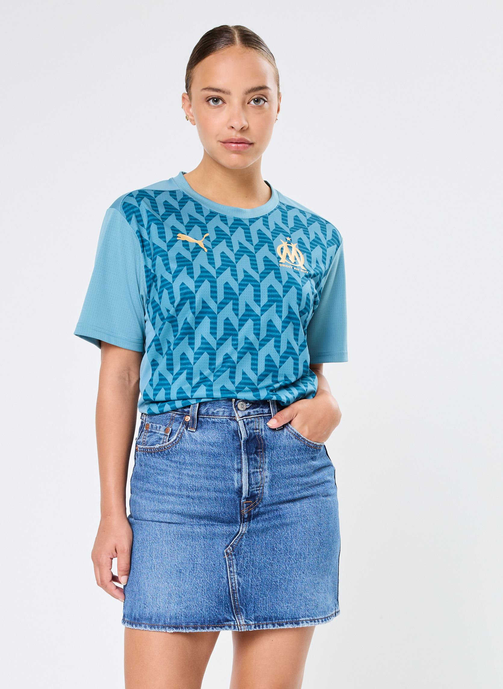 Tee-shirts Maillot de foot Olympique de Marseille p femme noir Puma Tee-shirts Maillot de foot Olympique de Marseille p femme noir BOLD BLUE-OCEAN TROPIC