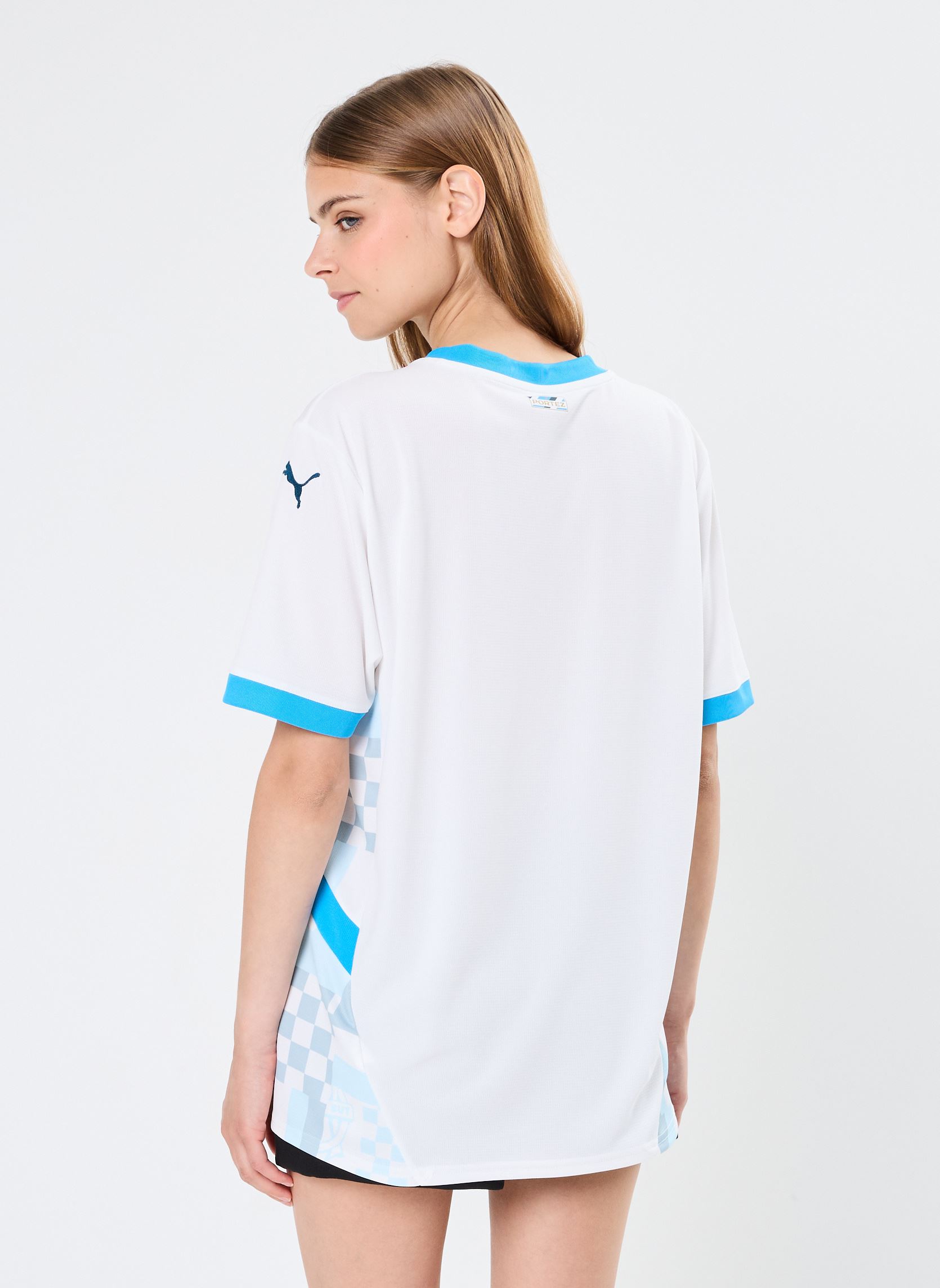 Tee-shirts manches courtes Maillot de foot Olympique de Marseille r femme noir Puma Tee-shirts manches courtes Maillot de foot Olympique de Marseille r femme noir PUMA WHITE-BLEU AZUR