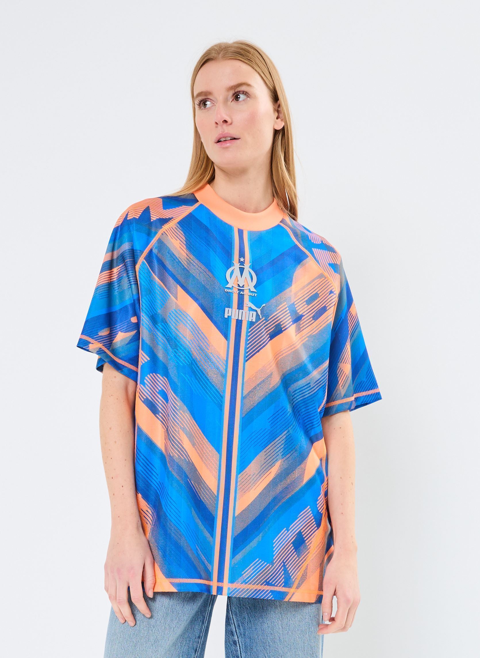 Tee-shirts manches courtes Maillot de foot Olympique de Marseille r femme multicolore Puma Tee-shirts manches courtes Maillot de foot Olympique de Marseille r femme multicolore FLURO ORANGE PES-RACING BLUE