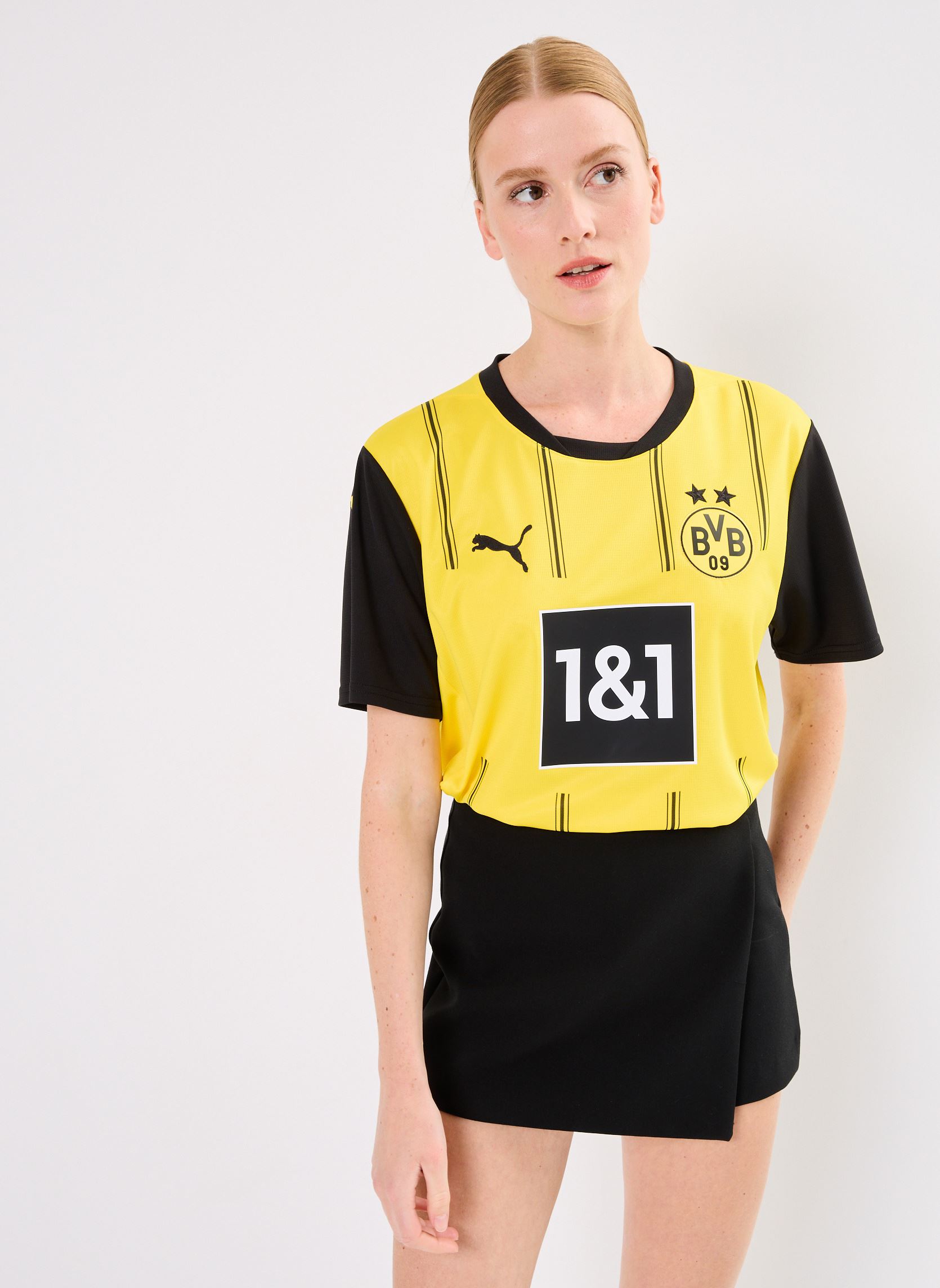 Kurzarm-T-Shirts Maillot de foot Dortmund replica W - Uni damen mehrfarbig Puma Kurzarm-T-Shirts Maillot de foot Dortmund replica W - Uni damen mehrfarbig FASTER YELLOW-PUMA BLACK