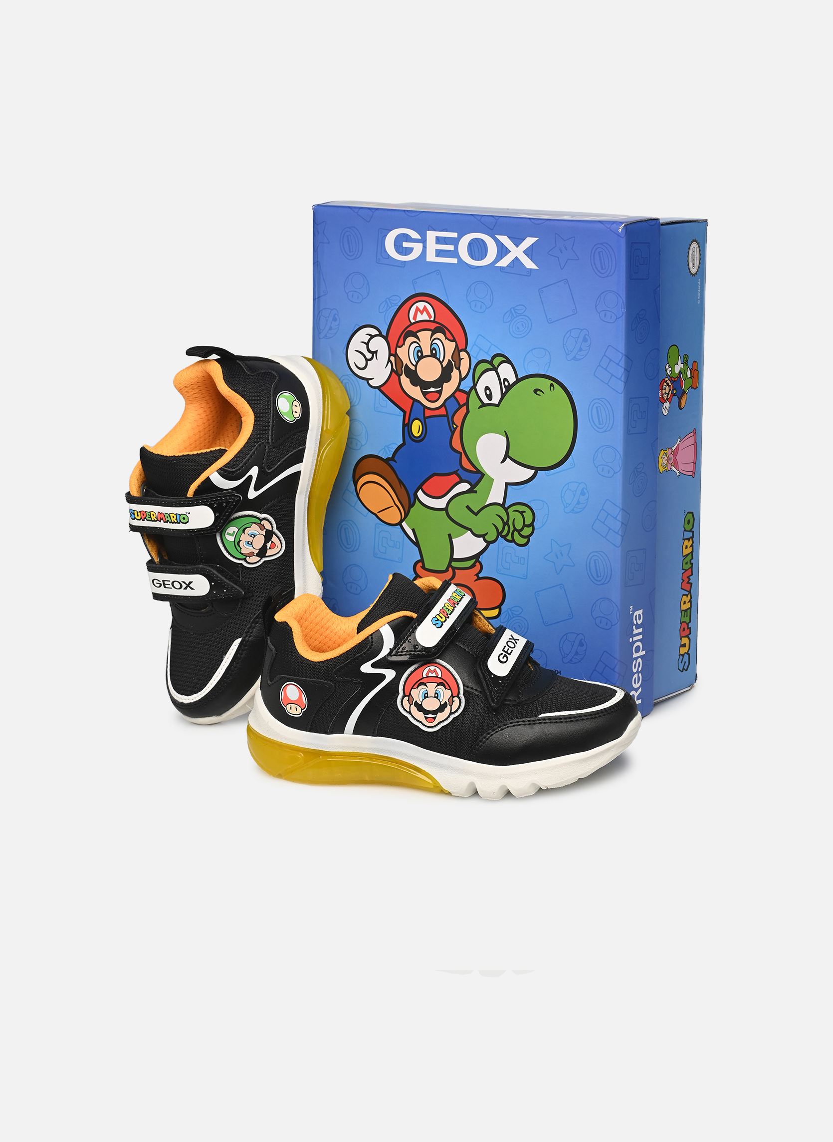 Baskets basses J Ciberdron Boy x Mario A garçon noir Geox Baskets basses J Ciberdron Boy x Mario A garçon noir Noir/jaune