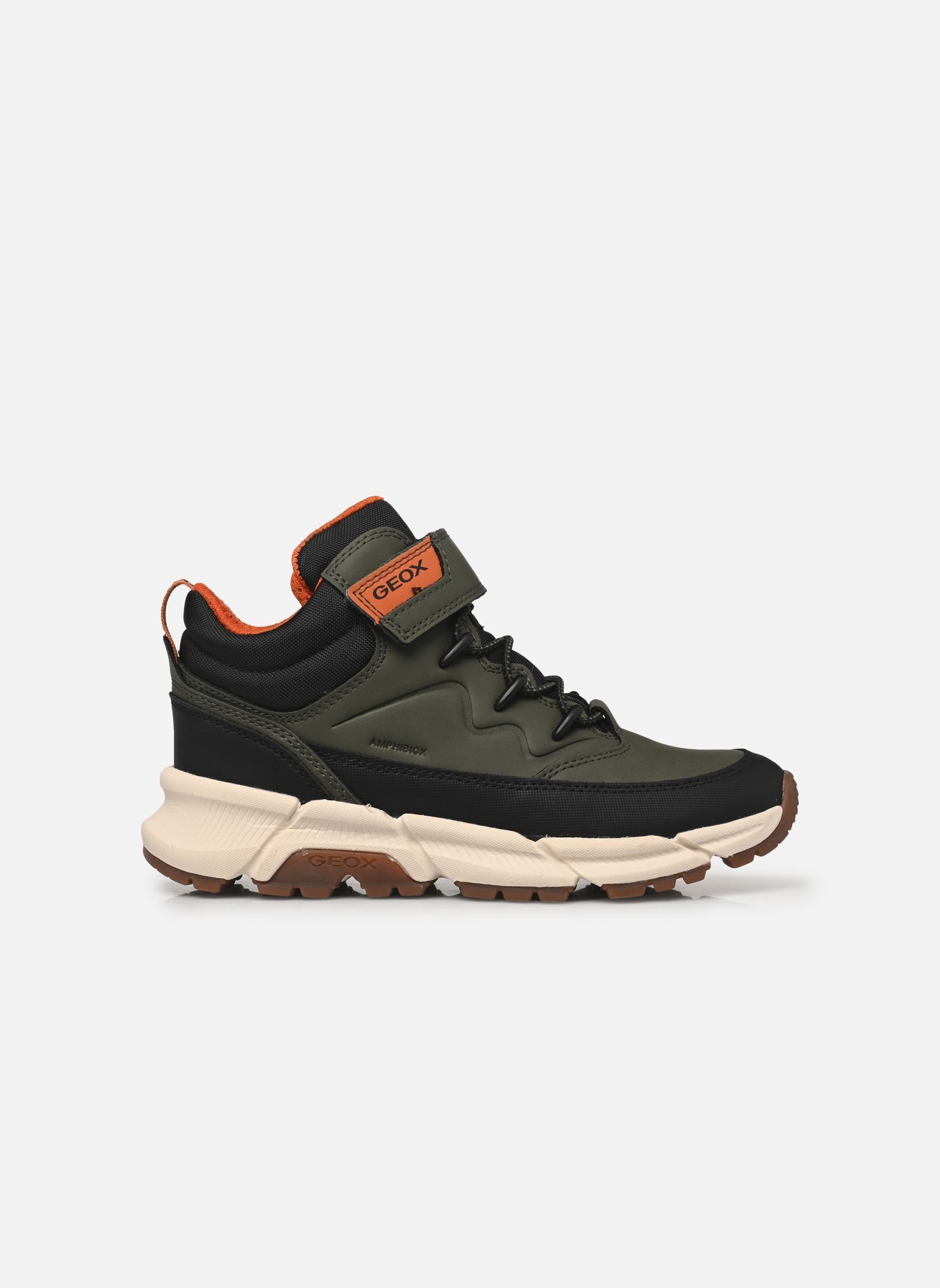 Bottines J Flexyper Plus Boy vert Geox Bottines J Flexyper Plus Boy vert MILITAIRE/ORANGE
