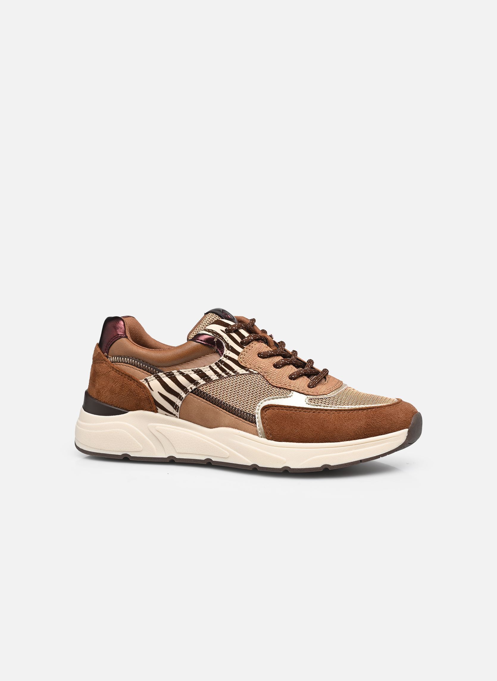 Niedrige Sneaker 23745-43 damen braun Tamaris Niedrige Sneaker 23745-43 damen braun ZEBRA COMB