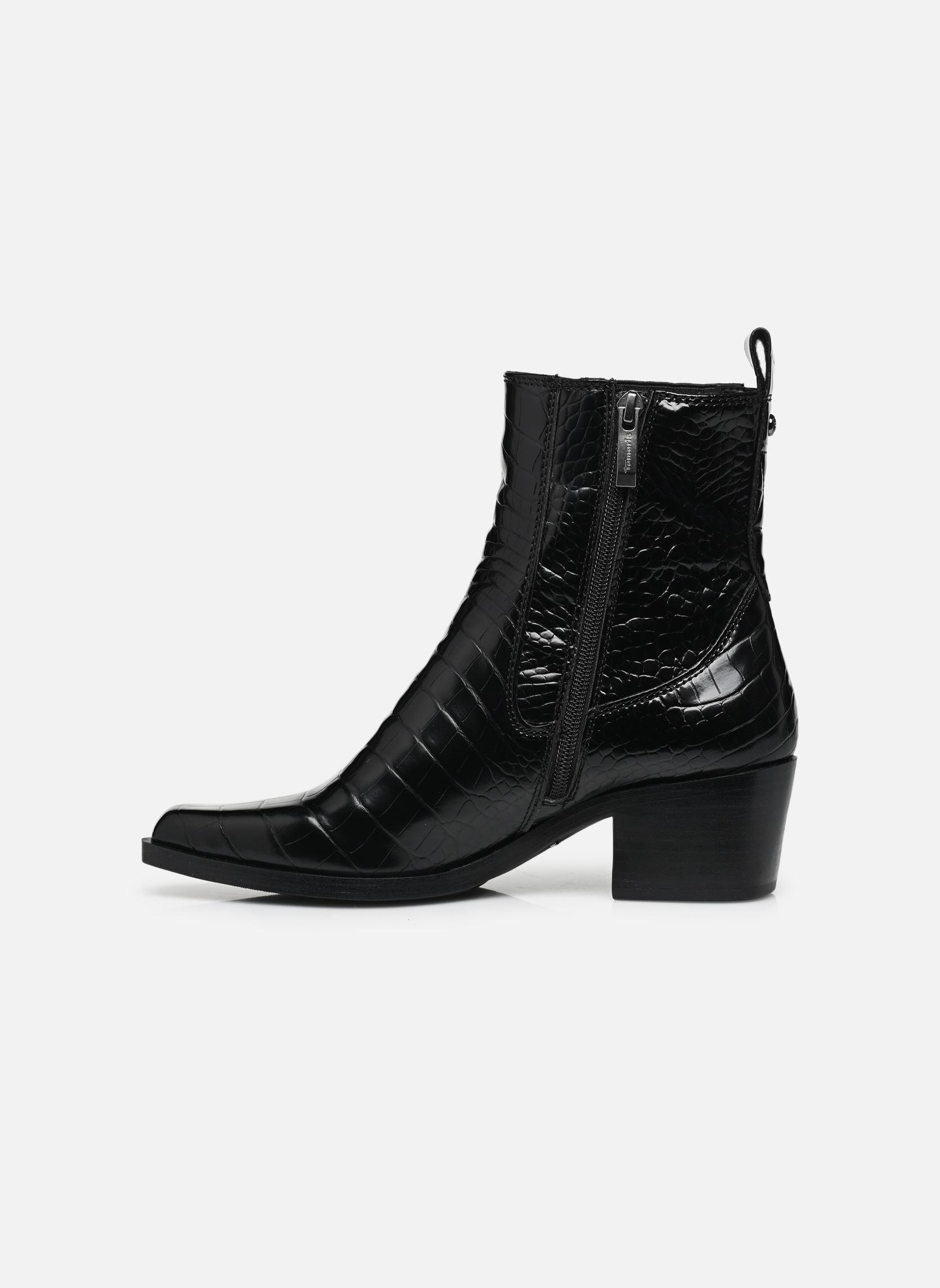 Lage enkellaarsjes 25310-43 dames zwart Tamaris Lage enkellaarsjes 25310-43 dames zwart BLACK CROCO