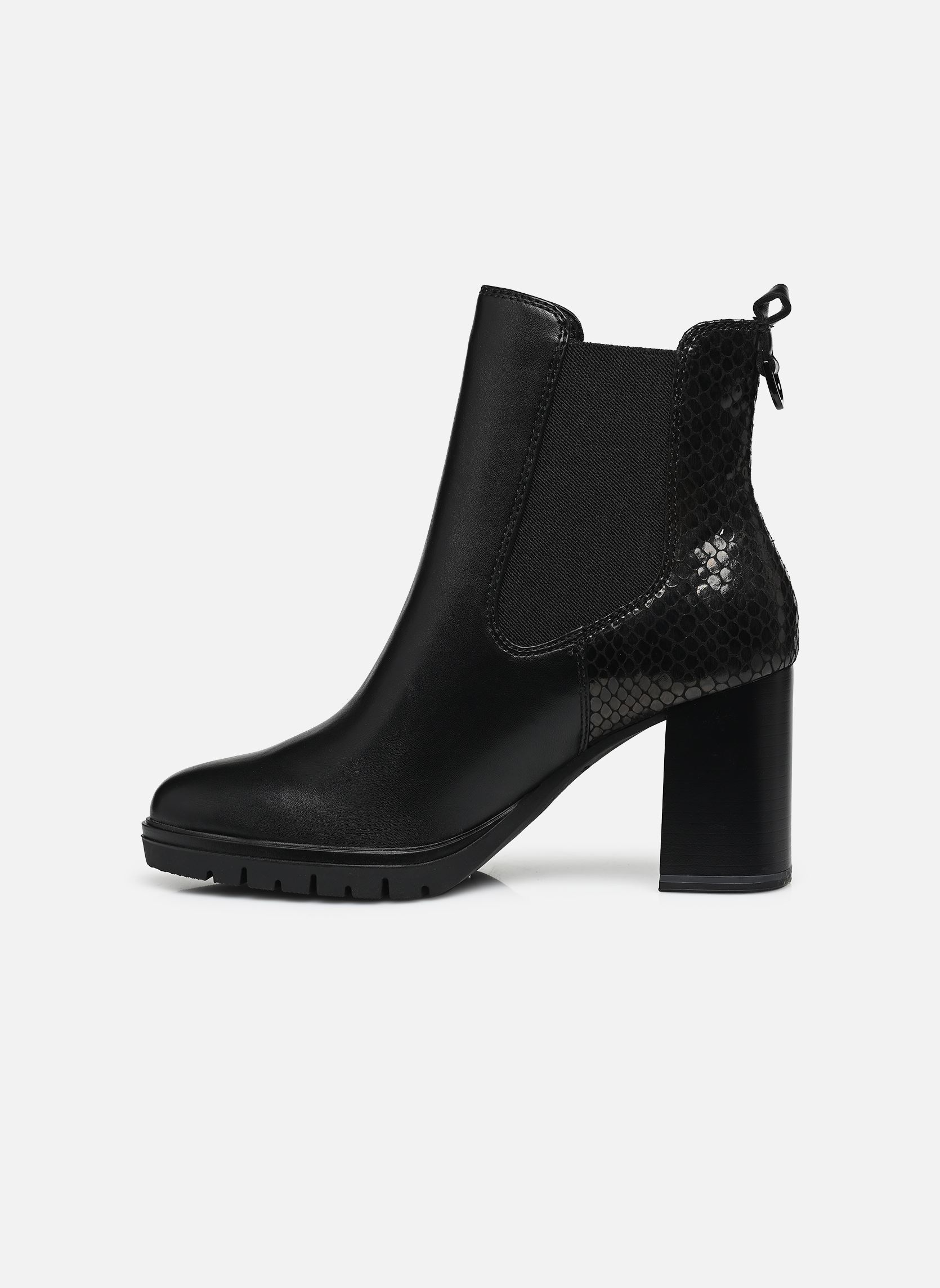 Enkellaarzen en boots 25351-41 dames zwart Tamaris Enkellaarzen en boots 25351-41 dames zwart BLACK/STRUCT.