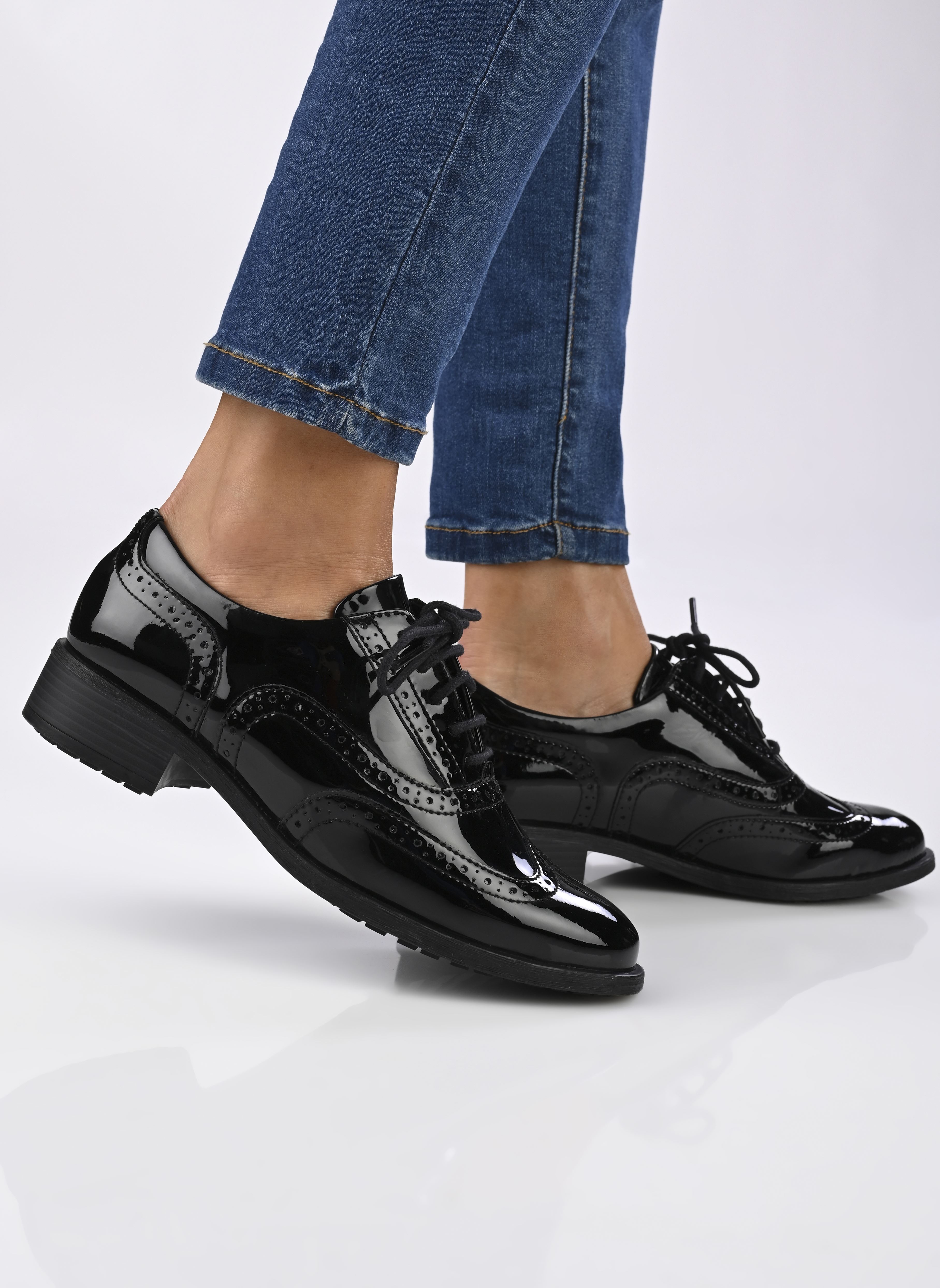 Derbys Havisham Oak damen schwarz Clarks Derbys Havisham Oak damen schwarz Black pat