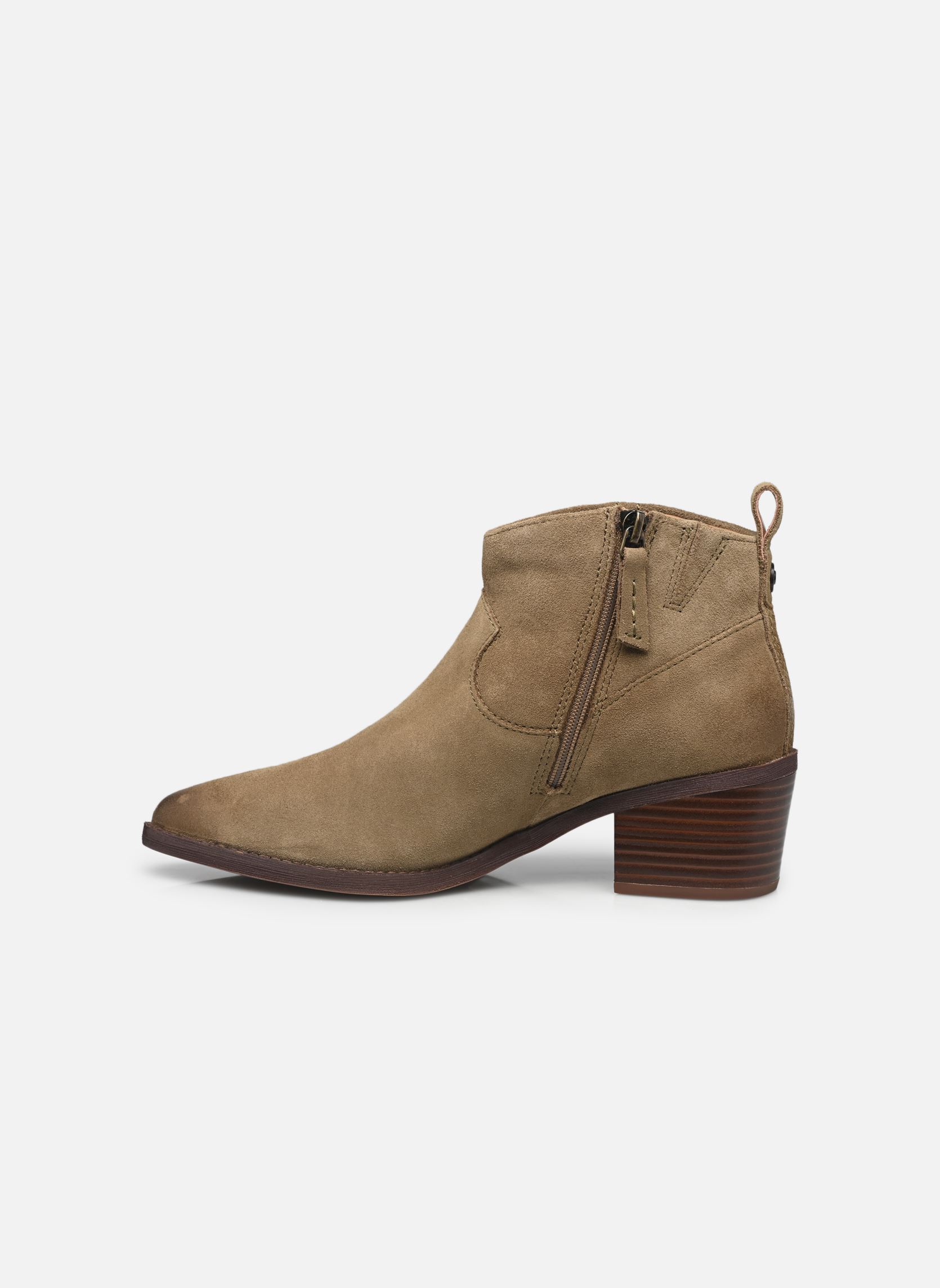 Bottines santiags Morzine Sky femme marron Clarks Bottines santiags Morzine Sky femme marron DARK SAND SUEDE