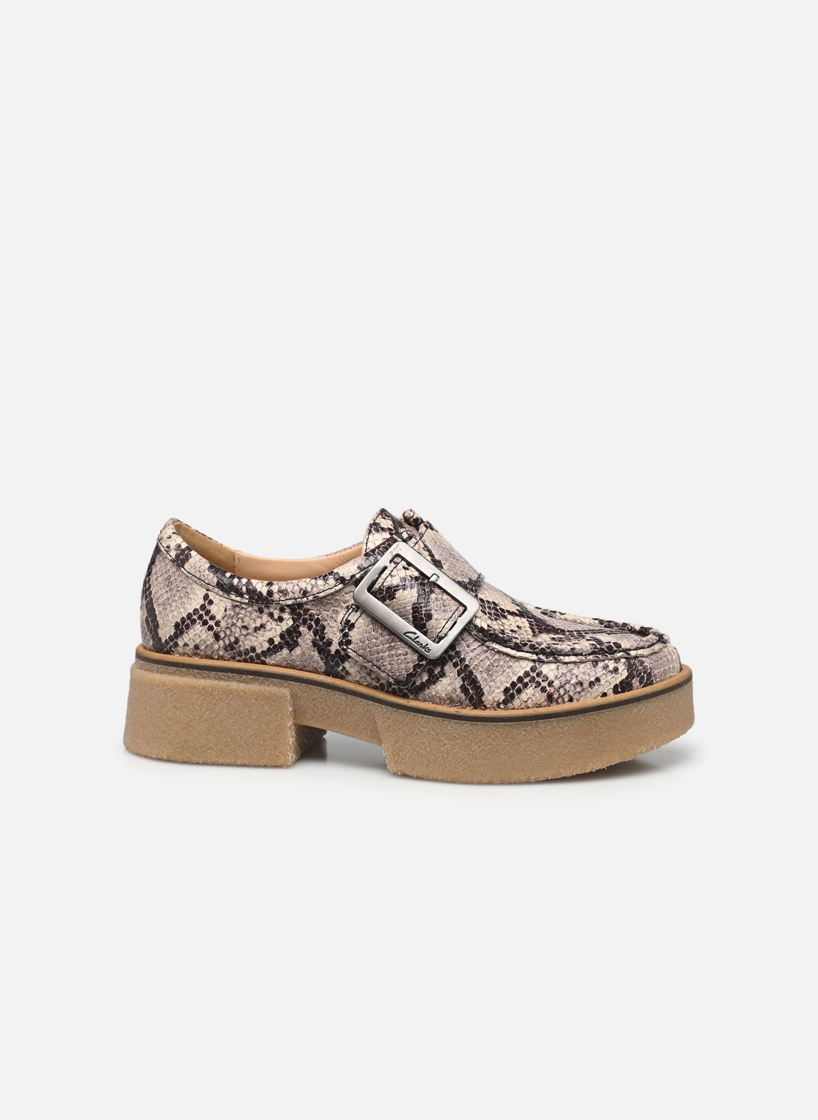 Stadsschoenen Linoso Monk dames grijs Clarks Stadsschoenen Linoso Monk dames grijs GREY SNAKE LEA