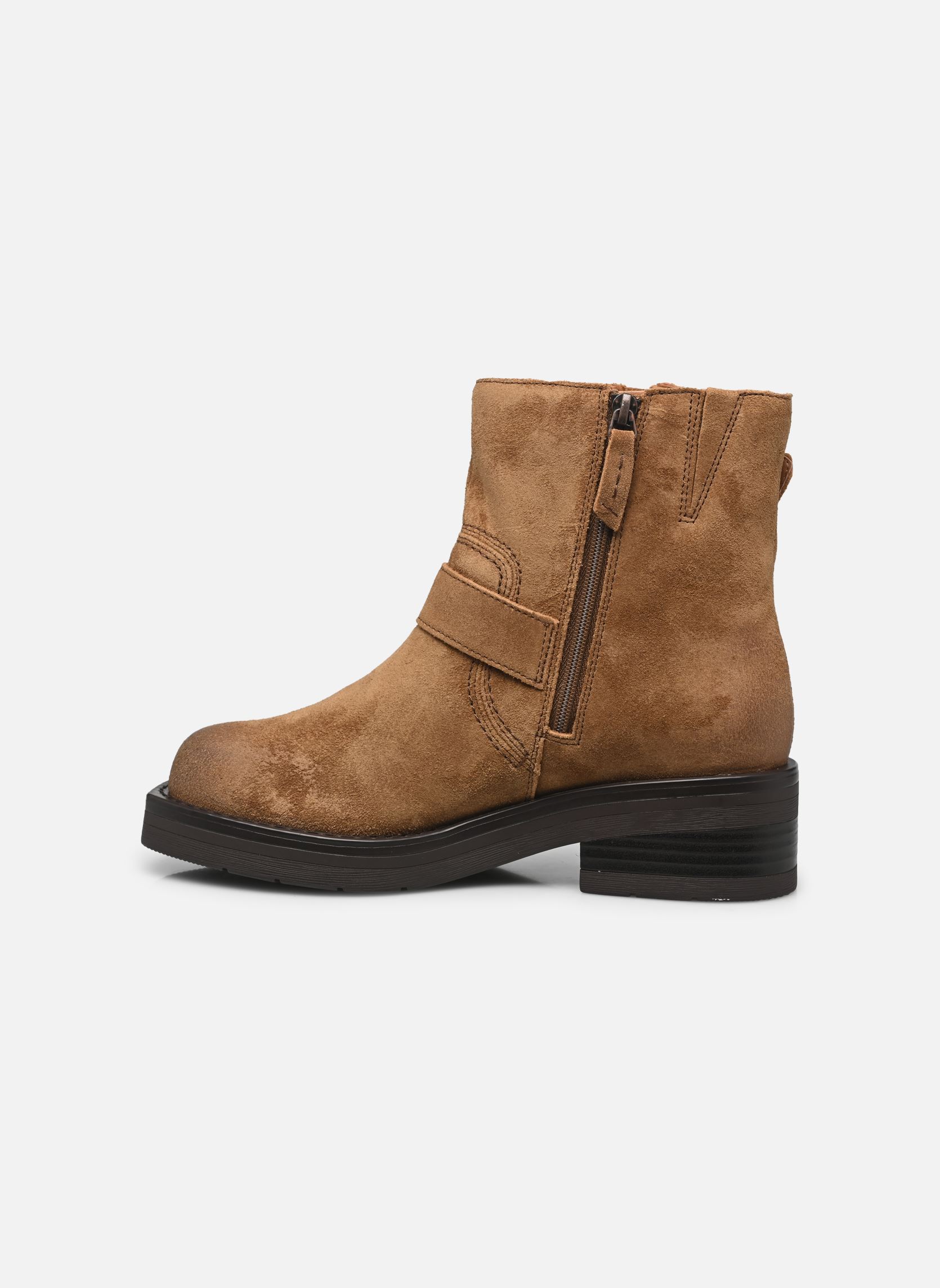 Botines motociclistas Rebelle Buckle mujer marrón Clarks Botines motociclistas Rebelle Buckle mujer marrón WALNUT SUEDE