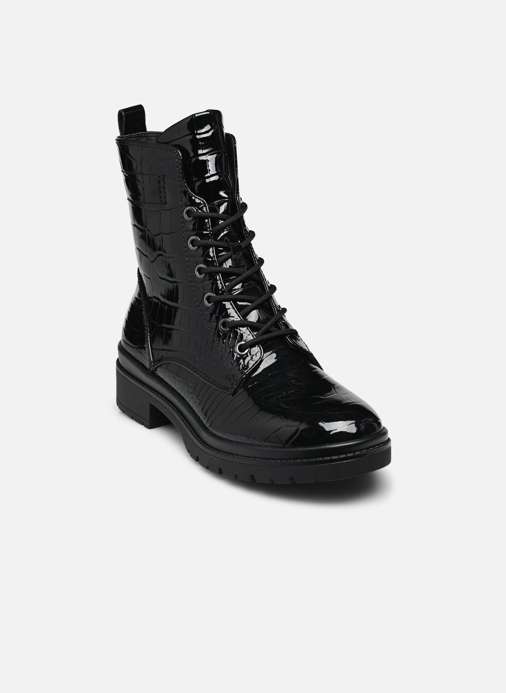 Veterlaarsjes 25236-43 dames zwart Tamaris Veterlaarsjes 25236-43 dames zwart BLACK CROCO