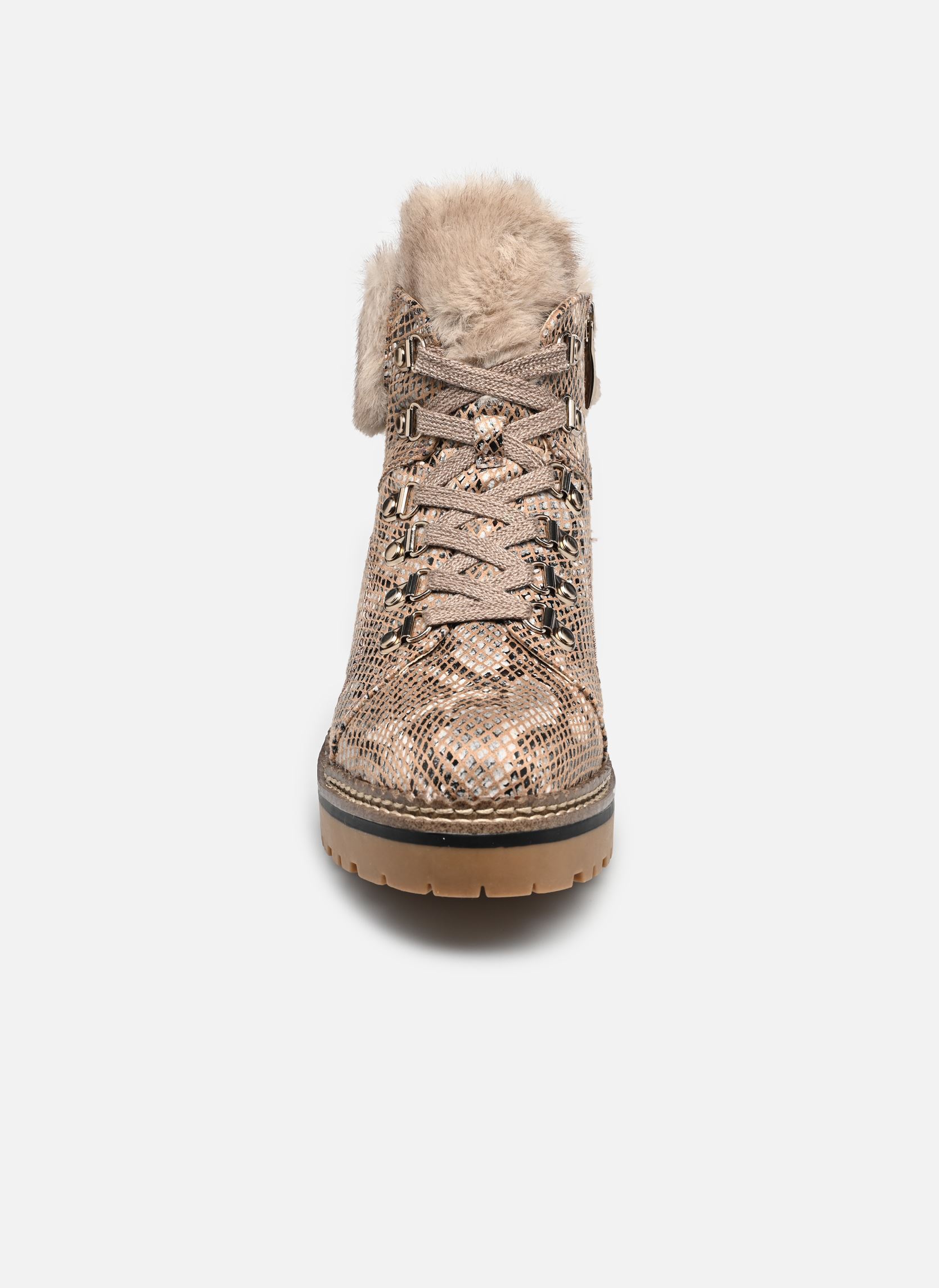 Gevoerde enkellaarsjes 26263-43 dames beige Tamaris Gevoerde enkellaarsjes 26263-43 dames beige BEIGE SNAKE