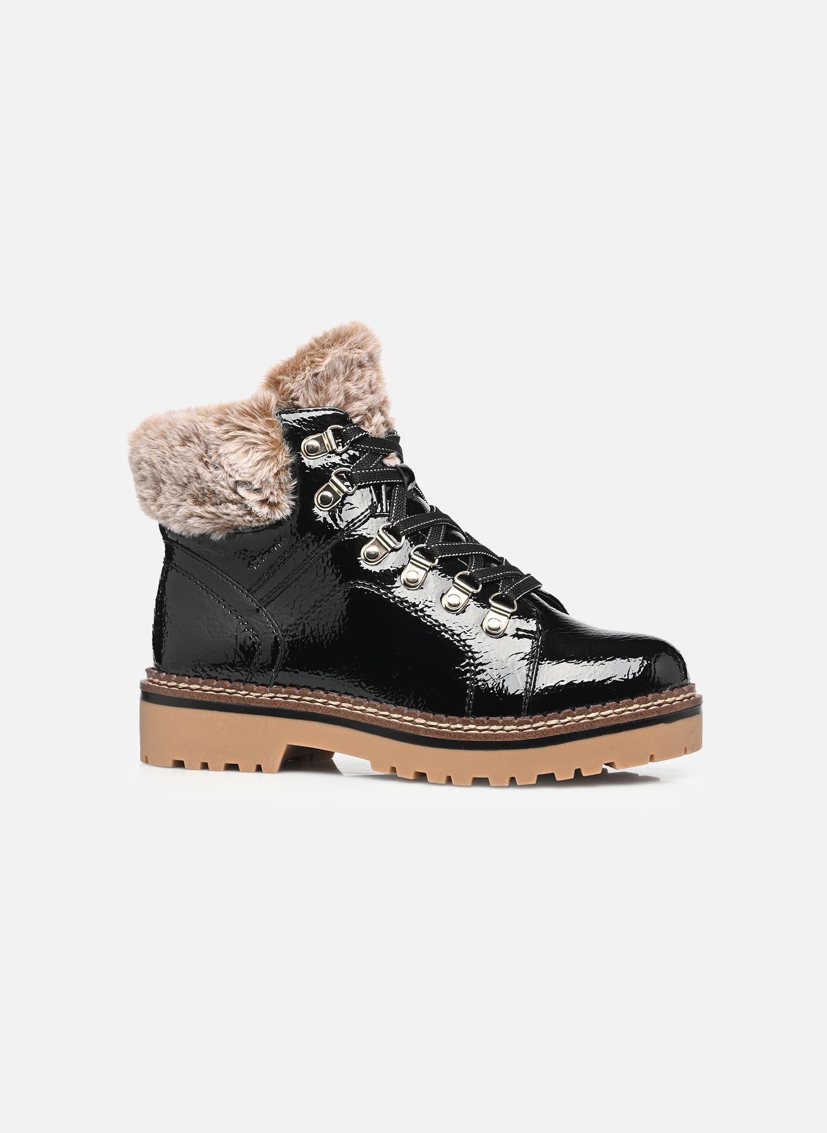 Gevoerde enkellaarsjes 26264-43 dames zwart Tamaris Gevoerde enkellaarsjes 26264-43 dames zwart BLACK PATENT