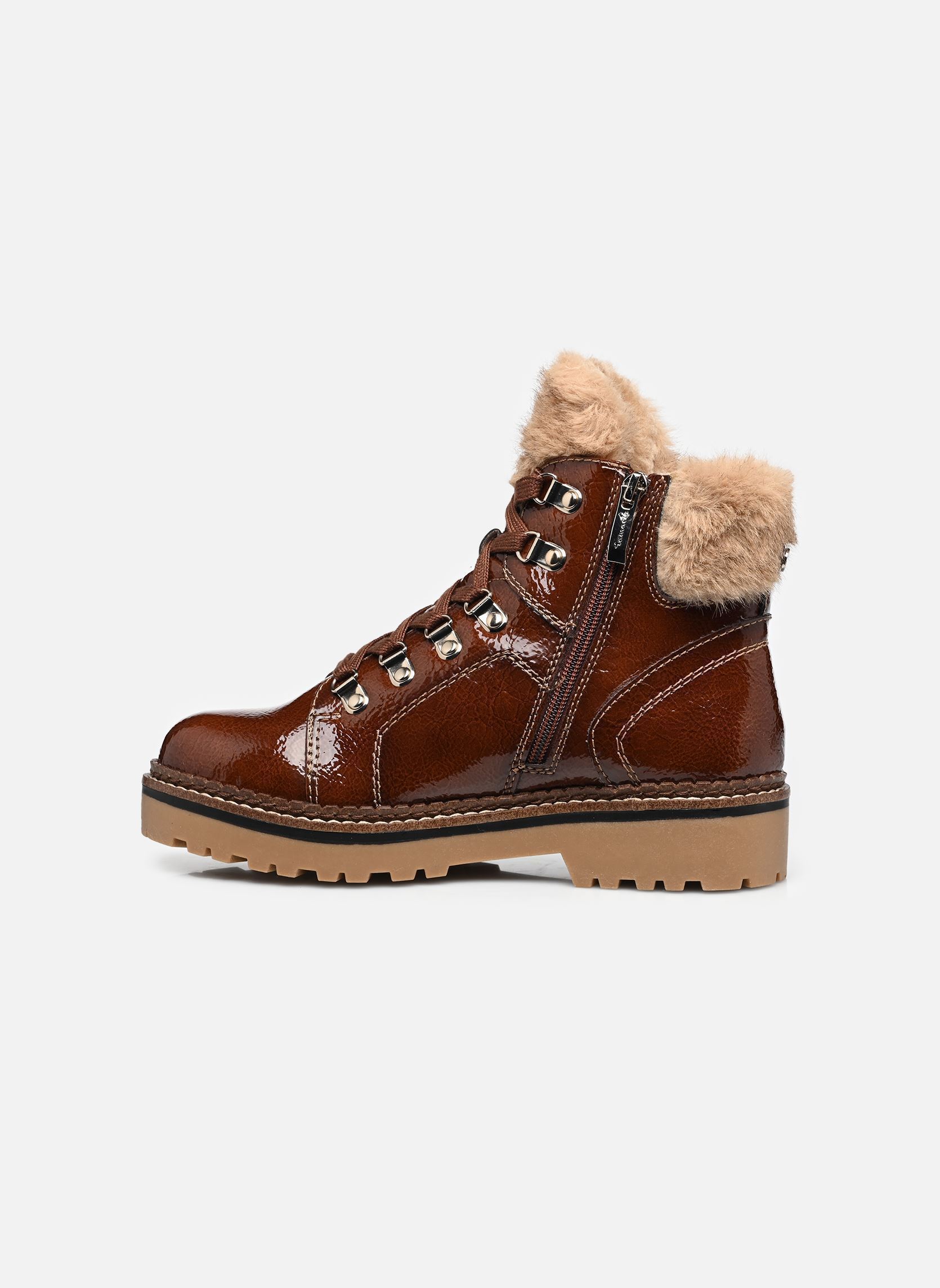 Bottines fourrées 26264-43 femme marron Tamaris Bottines fourrées 26264-43 femme marron BROWN PATENT