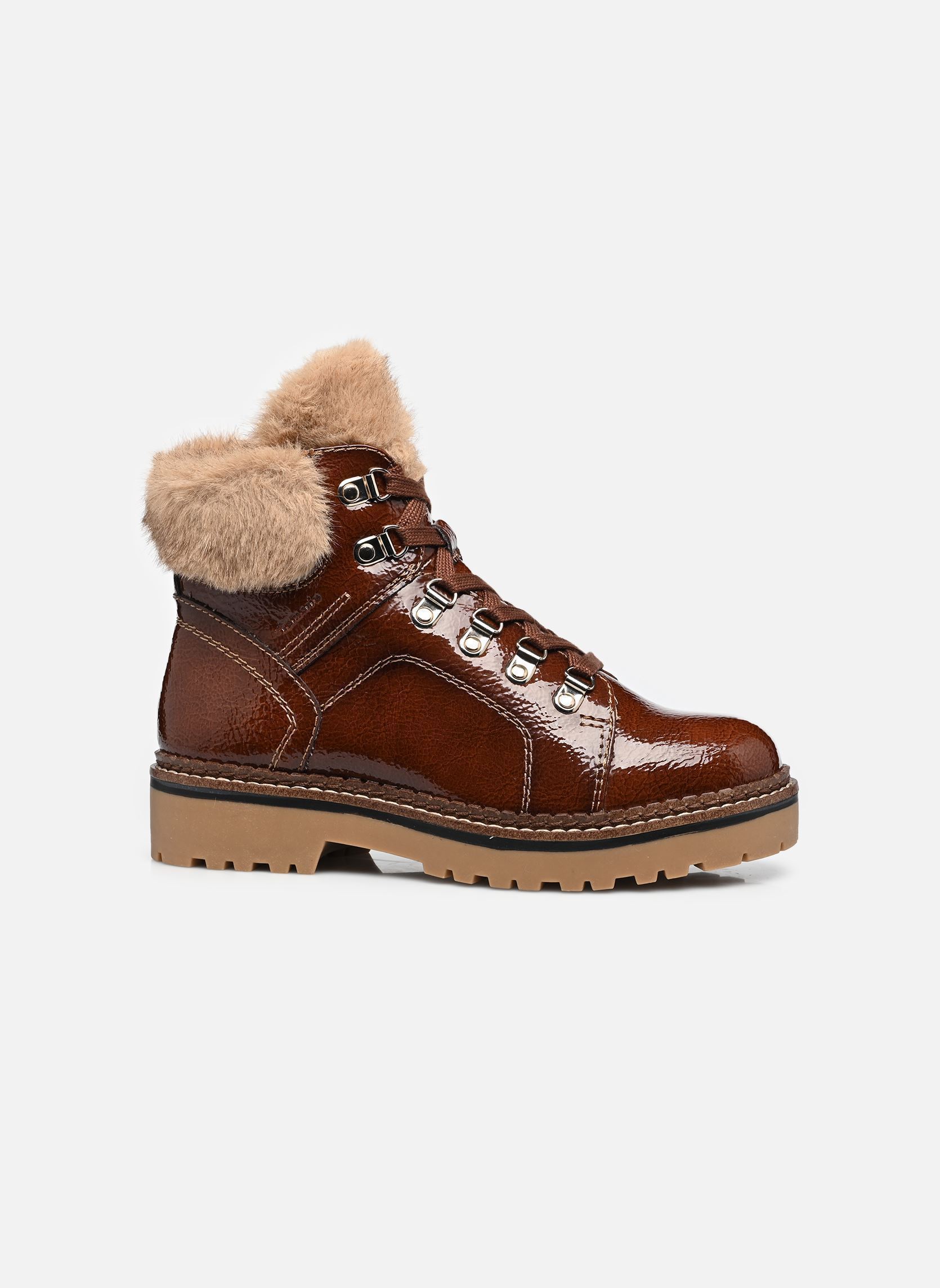 Bottines fourrées 26264-43 femme marron Tamaris Bottines fourrées 26264-43 femme marron BROWN PATENT