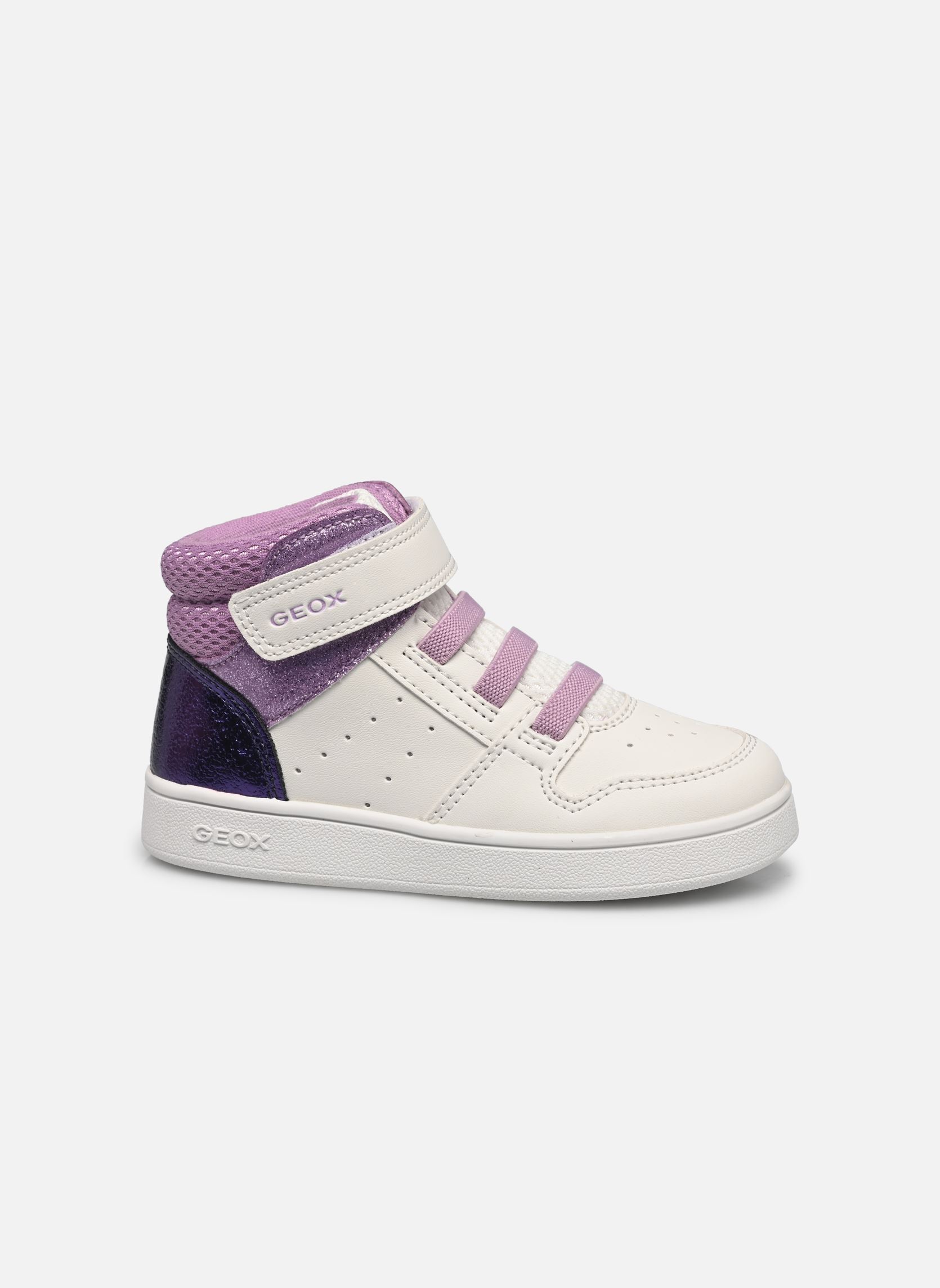 Baskets hautes B Eclyper Girl B fille blanc Geox Baskets hautes B Eclyper Girl B fille blanc White/lavender