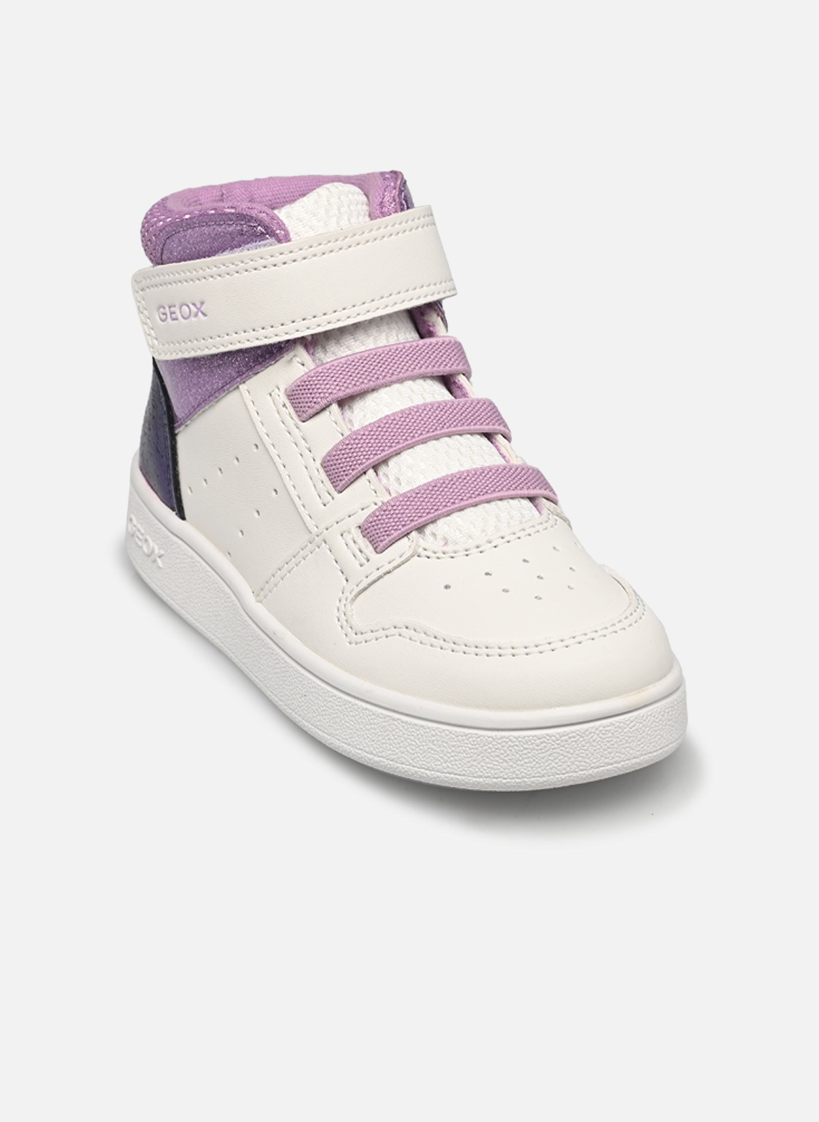 Baskets hautes B Eclyper Girl B fille blanc Geox Baskets hautes B Eclyper Girl B fille blanc White/lavender