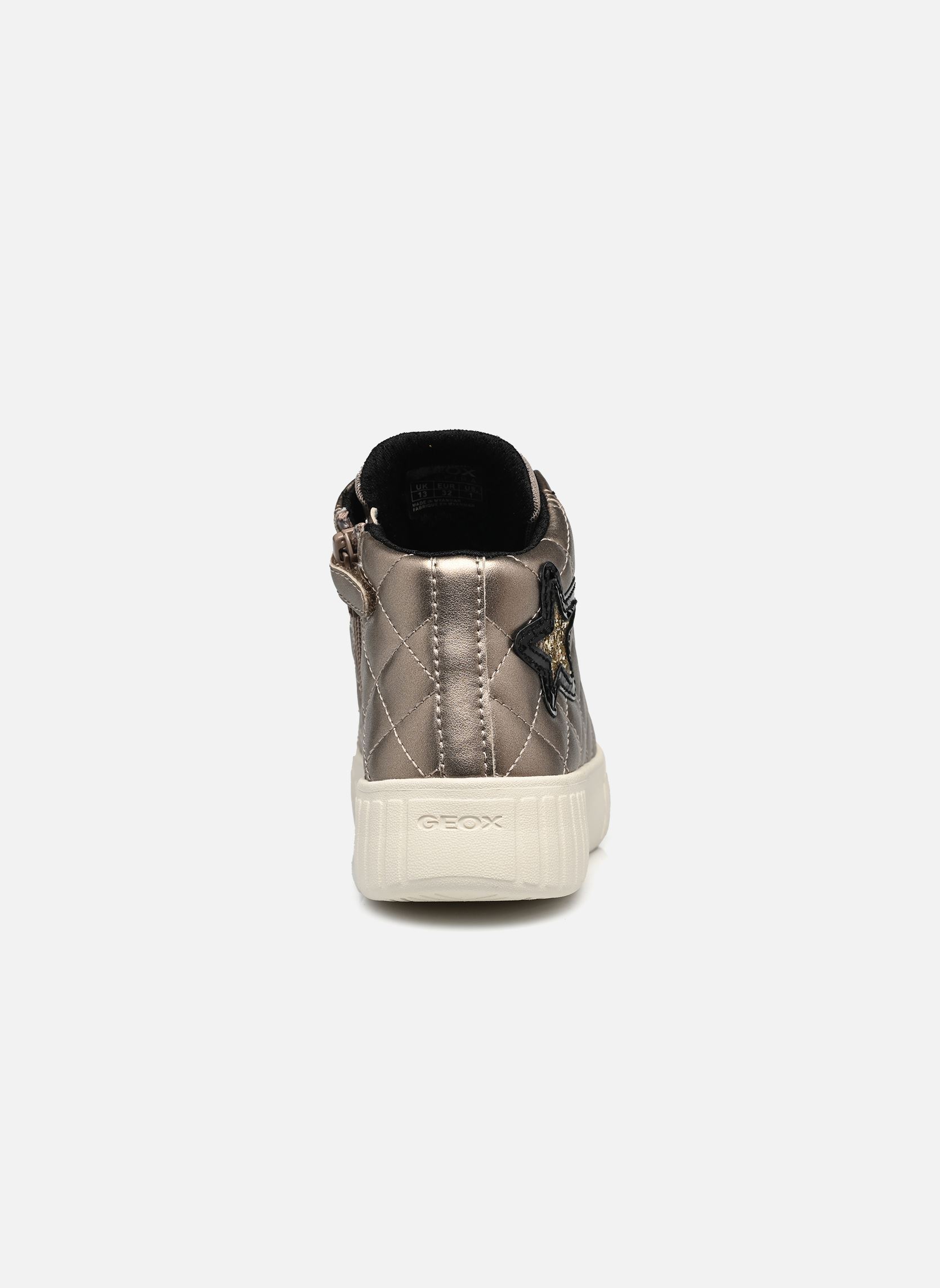 Hoge sneakers J Mikiroshi Girl meisjes goud en brons Geox Hoge sneakers J Mikiroshi Girl meisjes goud en brons Platinum/Black
