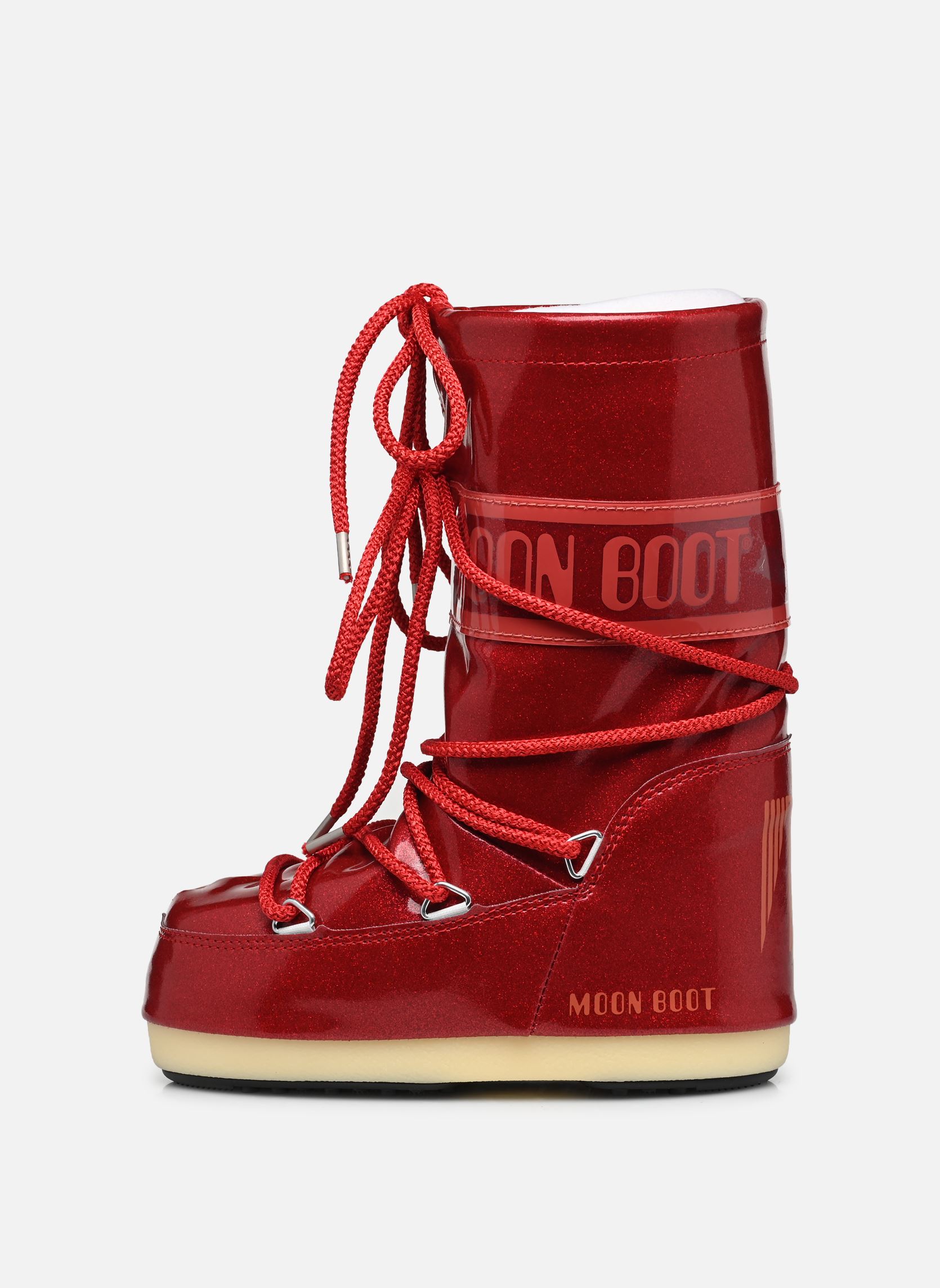 Schneestiefel MB ICON JR GLITTER mädchen rot Moon Boot Schneestiefel MB ICON JR GLITTER mädchen rot D001 RED