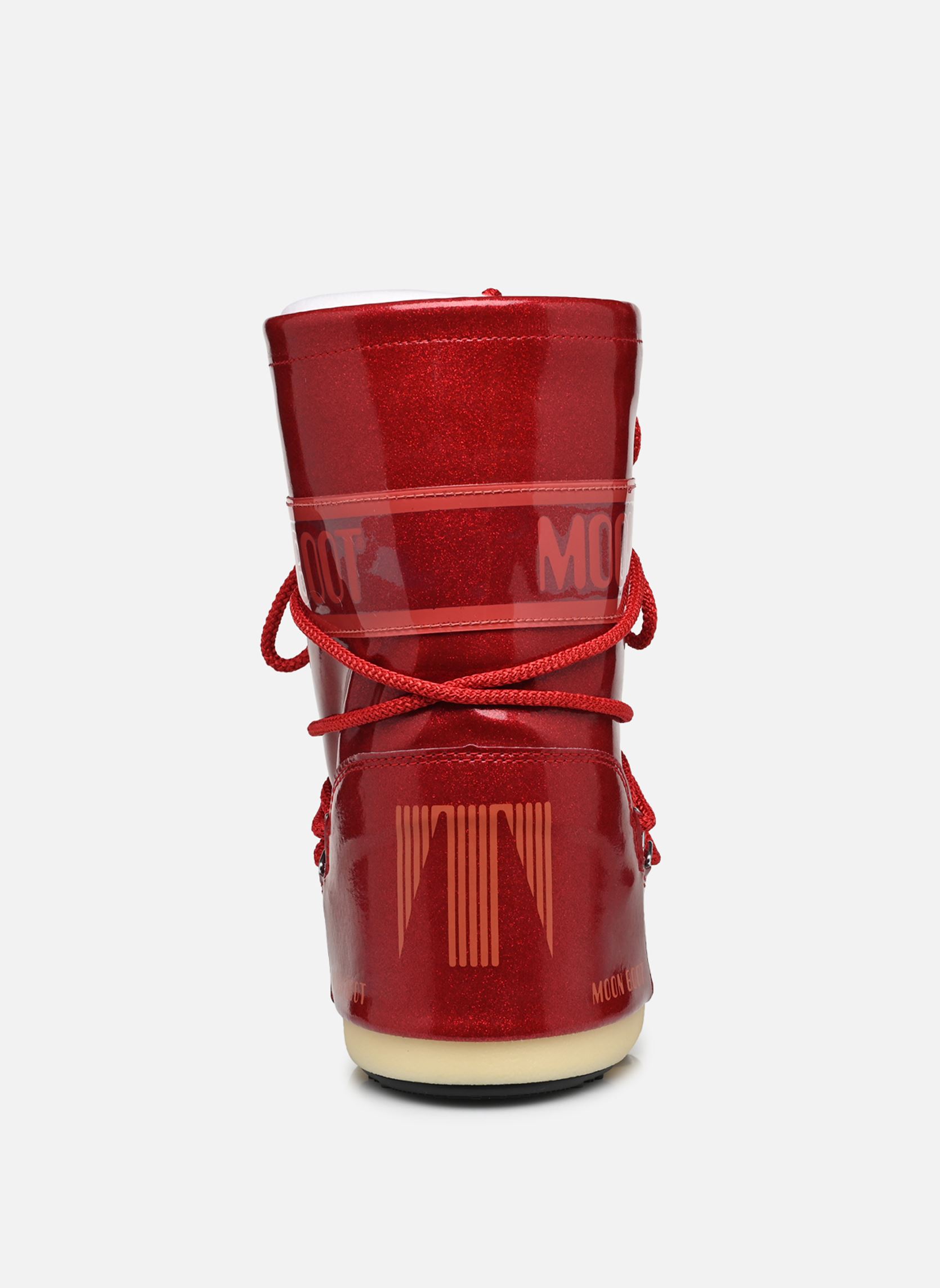 Schneestiefel MB ICON JR GLITTER mädchen rot Moon Boot Schneestiefel MB ICON JR GLITTER mädchen rot D001 RED