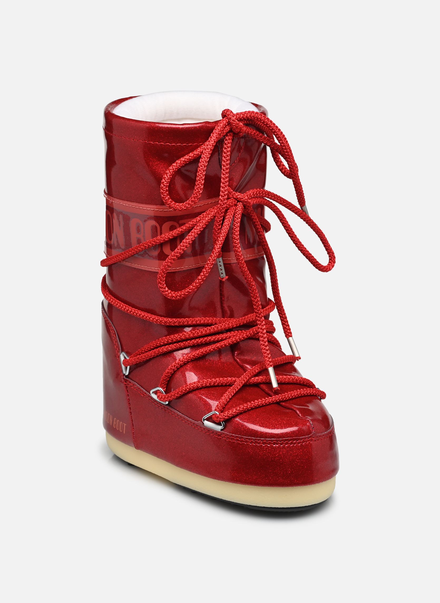 Schneestiefel MB ICON JR GLITTER mädchen rot Moon Boot Schneestiefel MB ICON JR GLITTER mädchen rot D001 RED