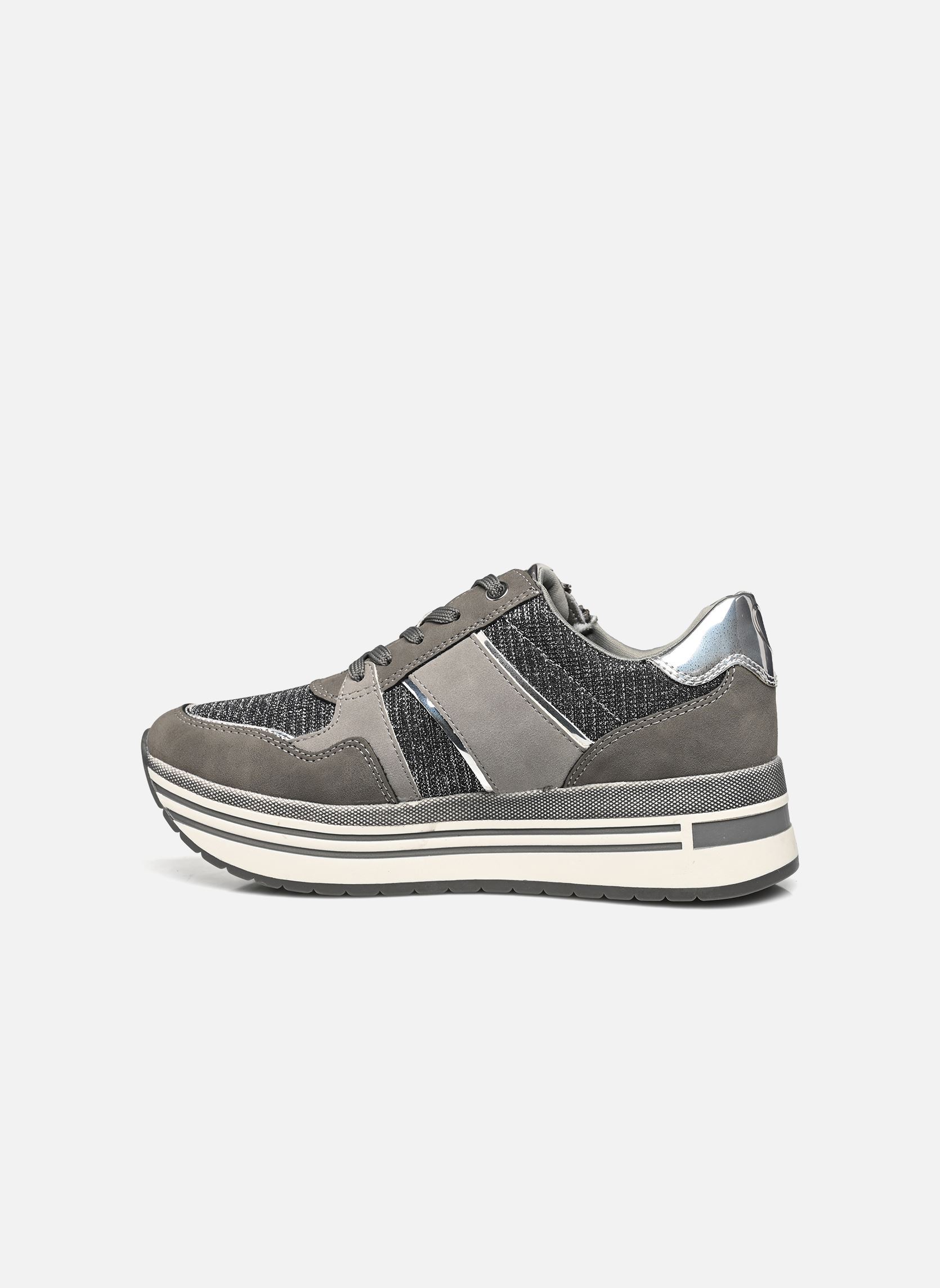 Sleehak sneakers 23721-43 dames grijs Marco Tozzi Sleehak sneakers 23721-43 dames grijs DK.GREY COMB
