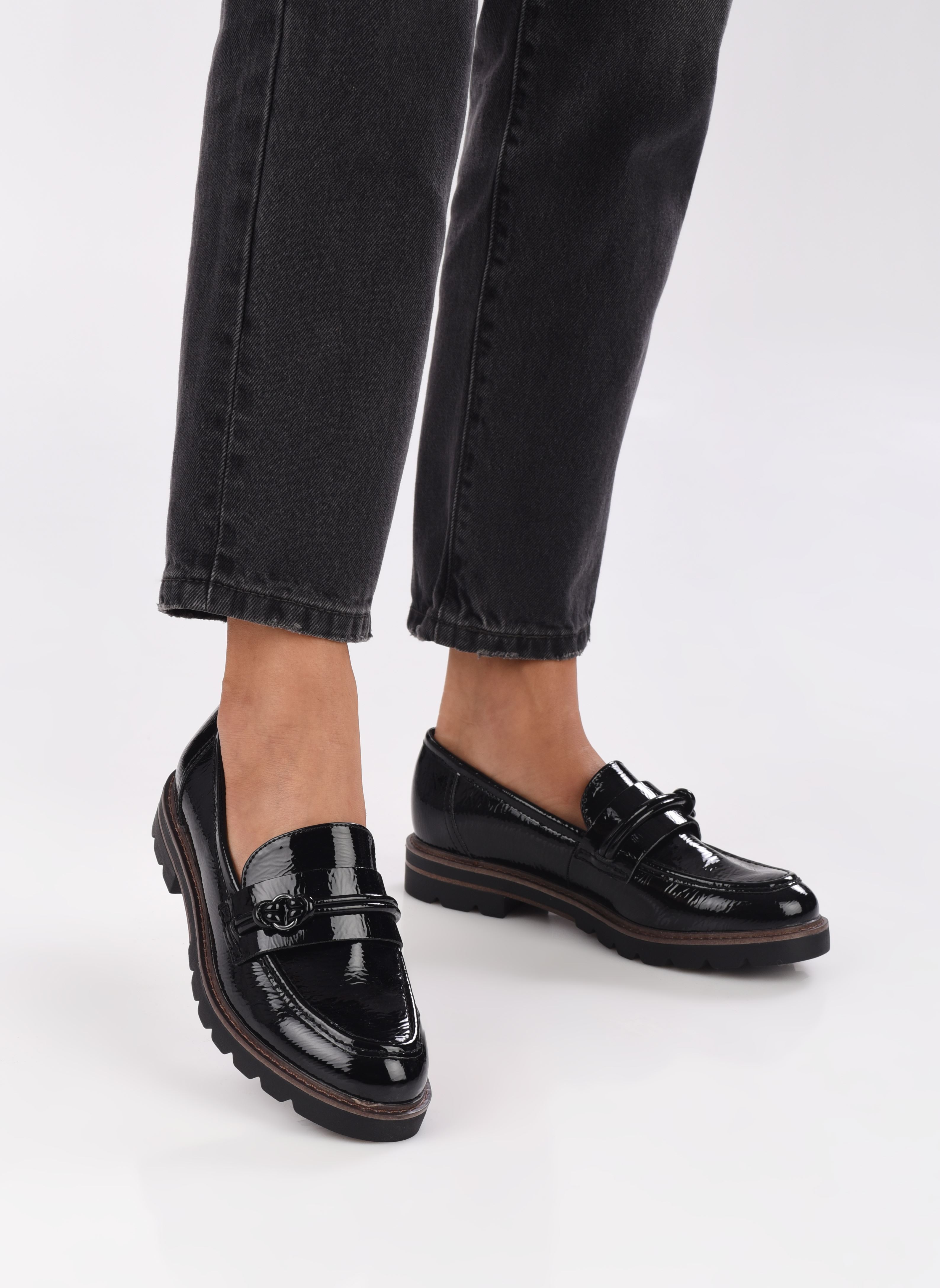 Loafer 24704-41 damen schwarz Marco Tozzi Loafer 24704-41 damen schwarz Black Patent