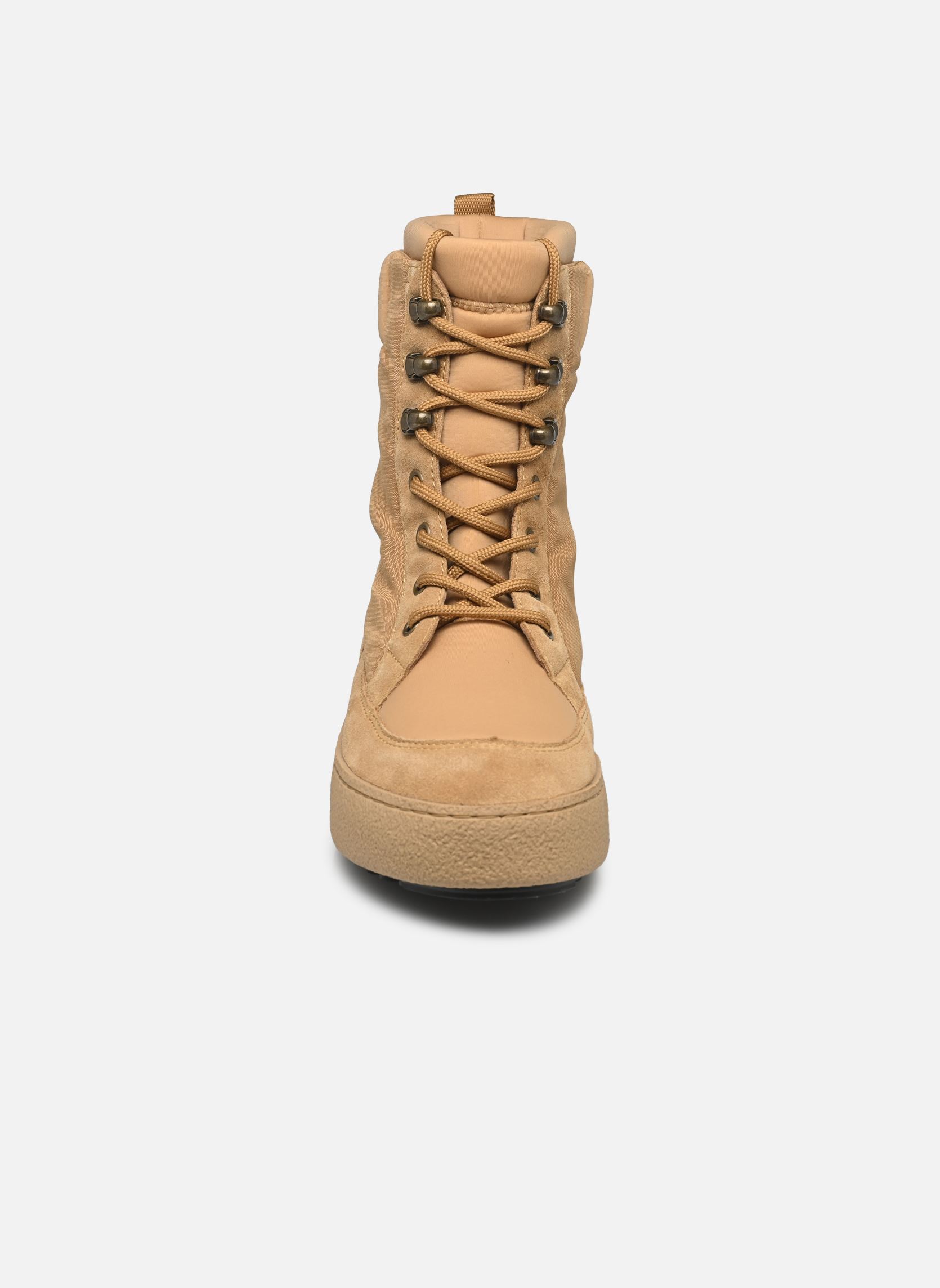 Geschnürte Stiefeletten MB LTRACK COMBAT BOOT damen beige Moon Boot Geschnürte Stiefeletten MB LTRACK COMBAT BOOT damen beige L003 SAND