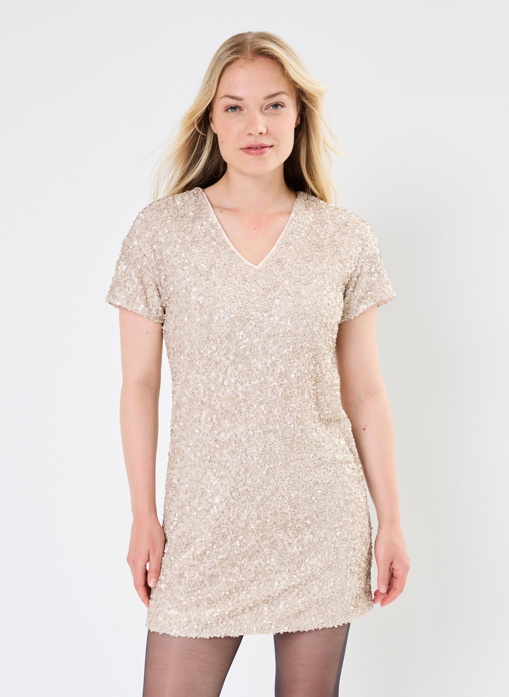Robe courte Ikks ROB MC CT SEQUIN FR - vue 2