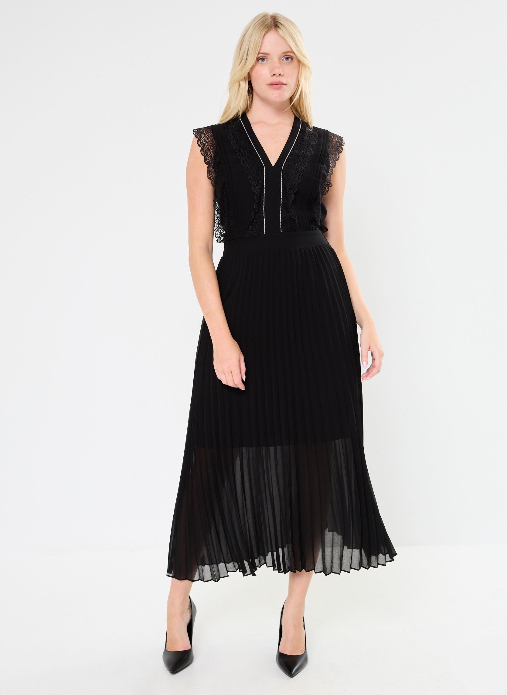 Lange Kleider BZ30515 damen schwarz IKKS Women Lange Kleider BZ30515 damen schwarz NOIR