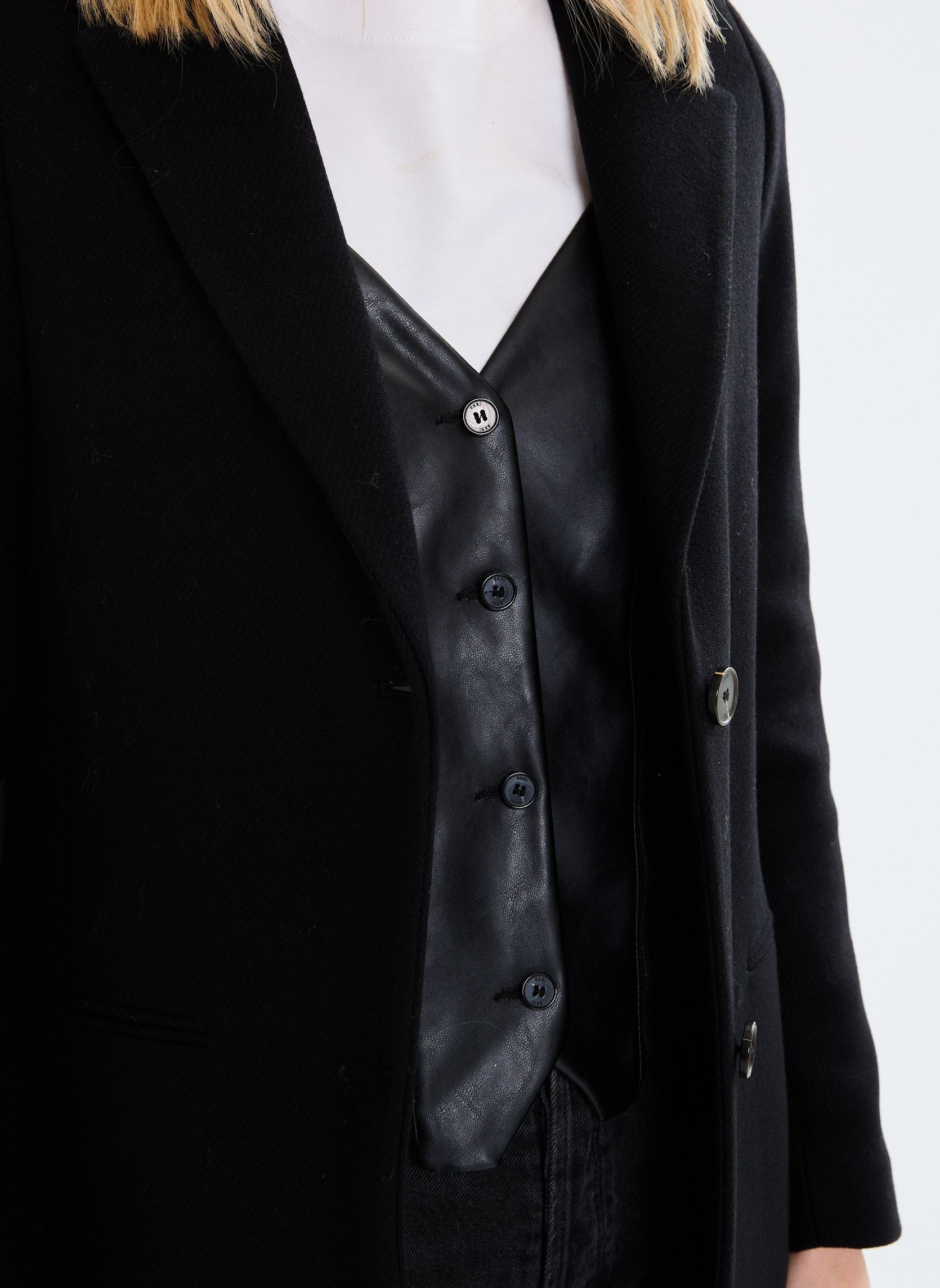 Manteaux BZ44125 femme noir IKKS Women Manteaux BZ44125 femme noir NOIR