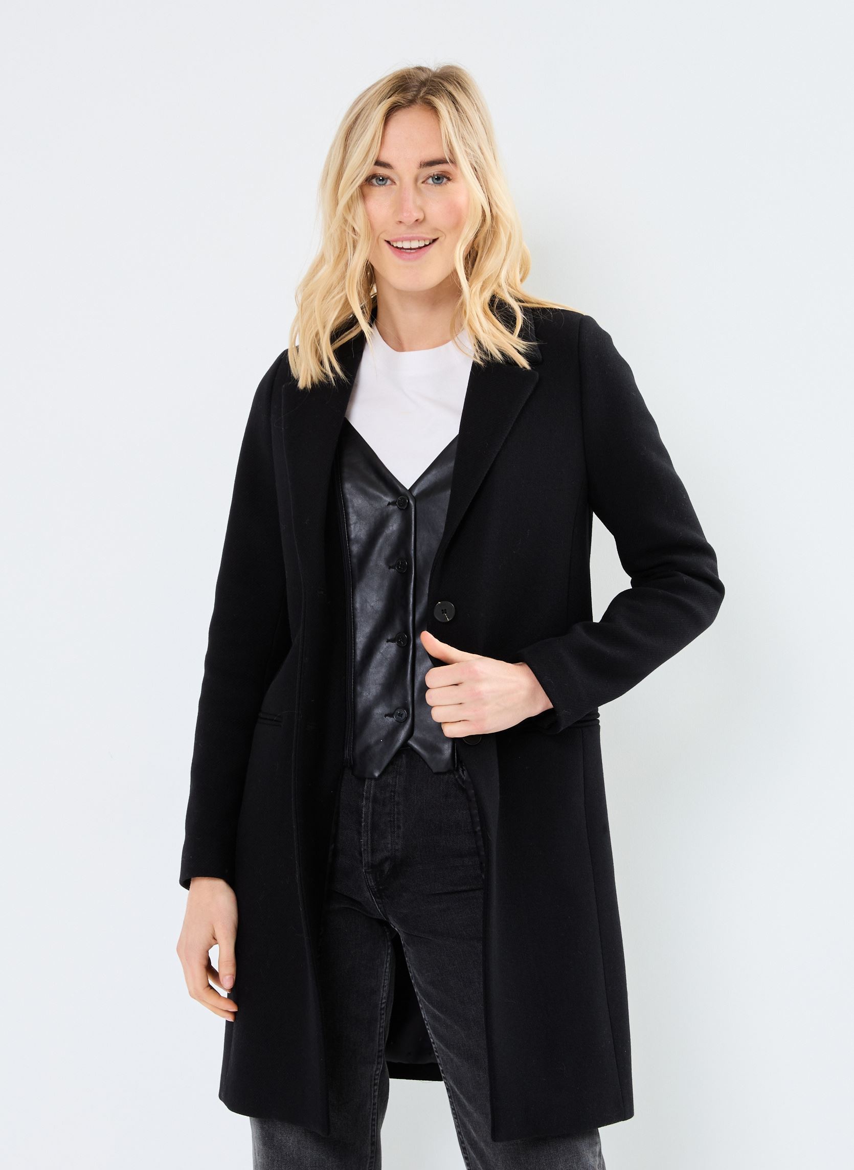 Manteaux BZ44125 femme noir IKKS Women Manteaux BZ44125 femme noir NOIR