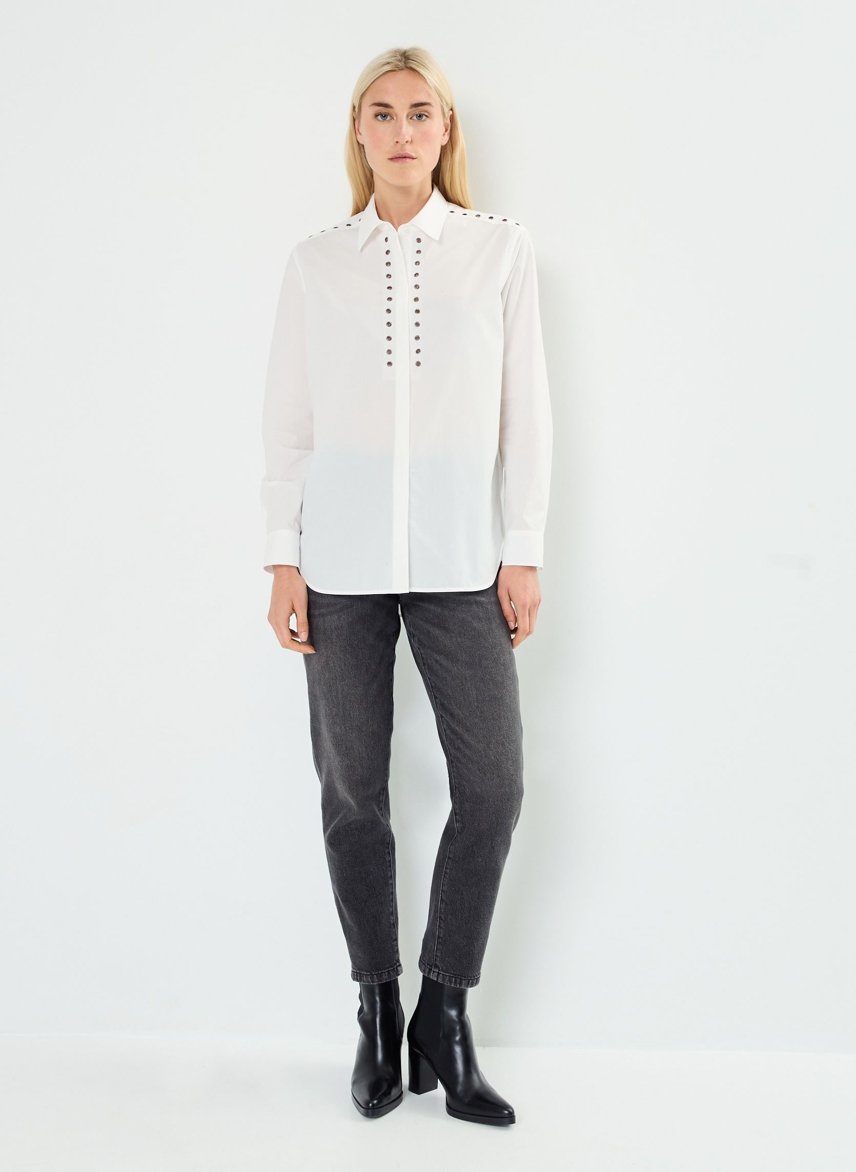 Camicie a maniche lunghe BZ12025 donna bianco IKKS Women Camicie a maniche lunghe BZ12025 donna bianco BLANC