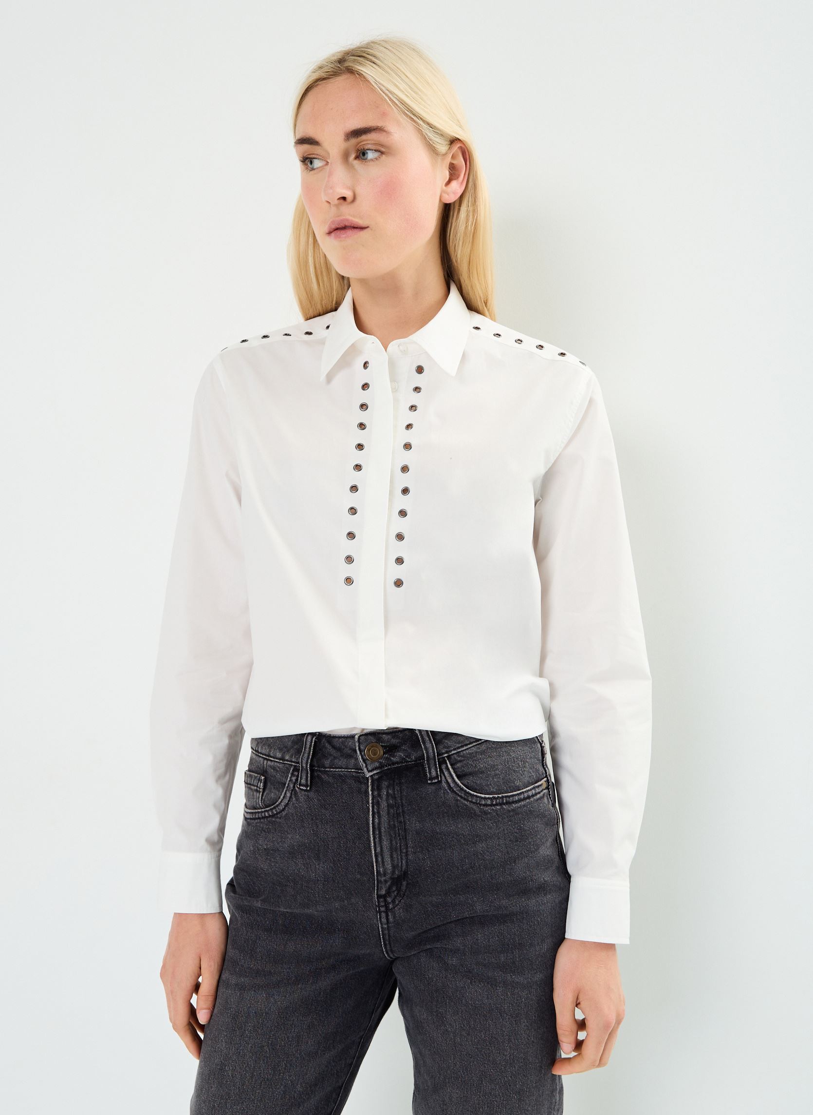 Chemise Ikks CHEMISE ML STRAIGHT COTTON FR - vue 2