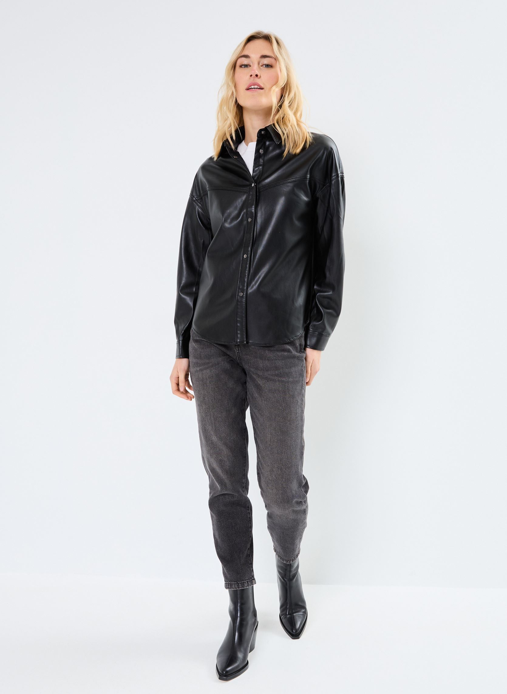 Camicie a maniche lunghe BZ12105 donna nero IKKS Women Camicie a maniche lunghe BZ12105 donna nero NOIR