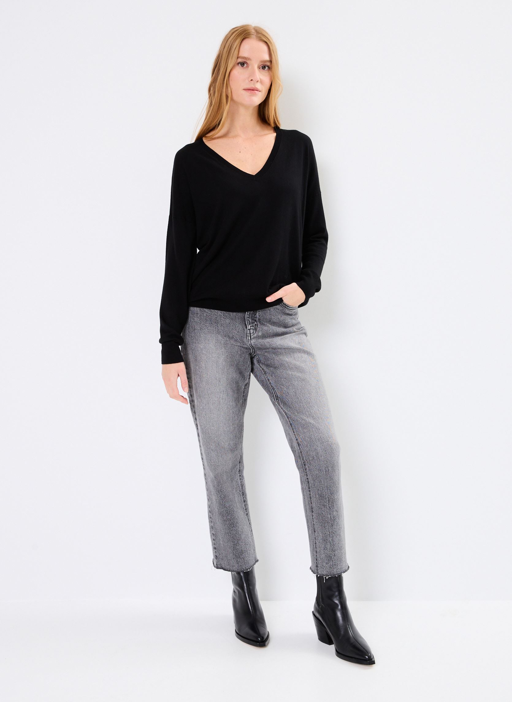 Pulls BZ18115 femme noir IKKS Women Pulls BZ18115 femme noir NOIR