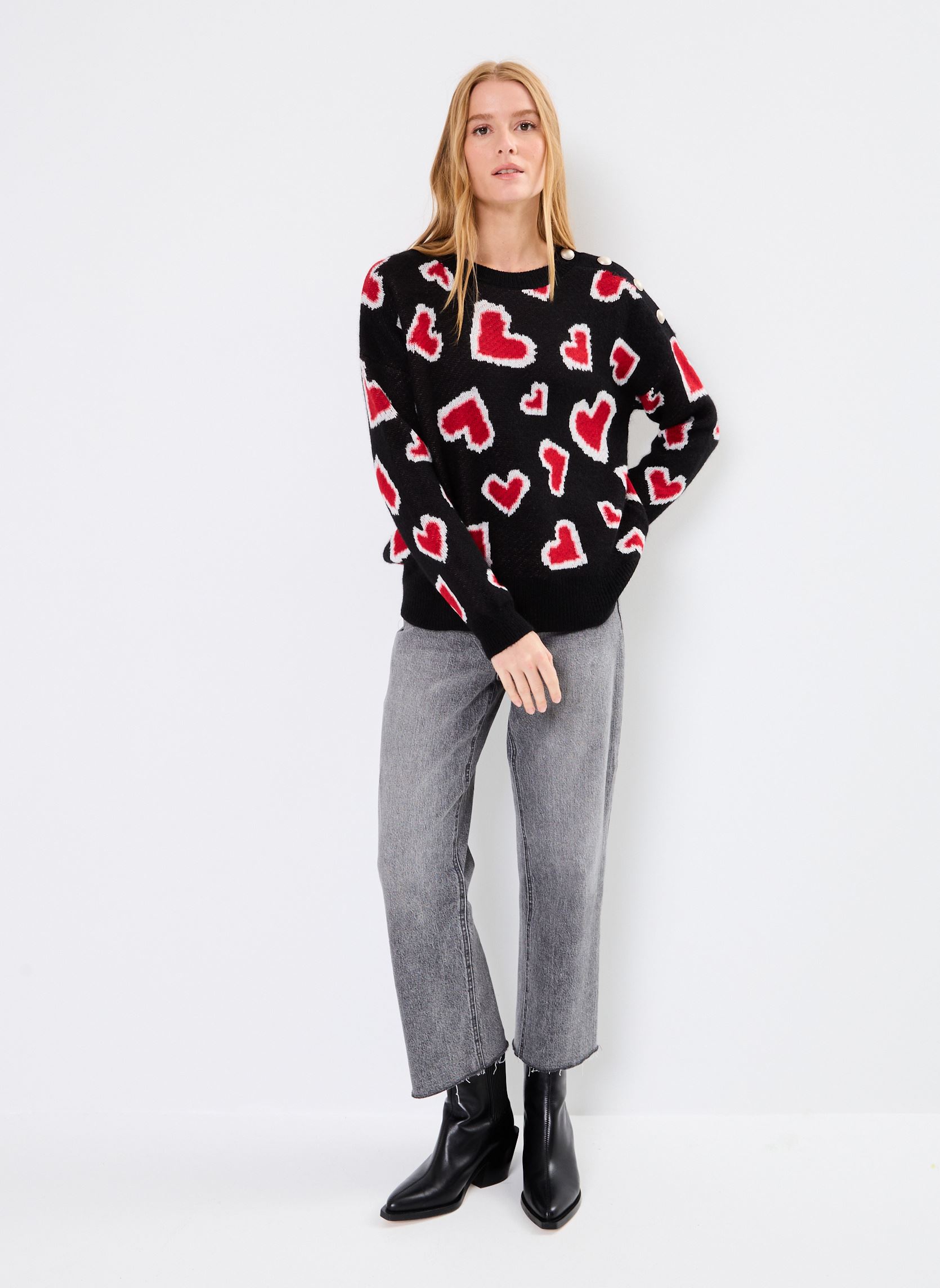 Pulls BZ18125 femme noir IKKS Women Pulls BZ18125 femme noir NOIR