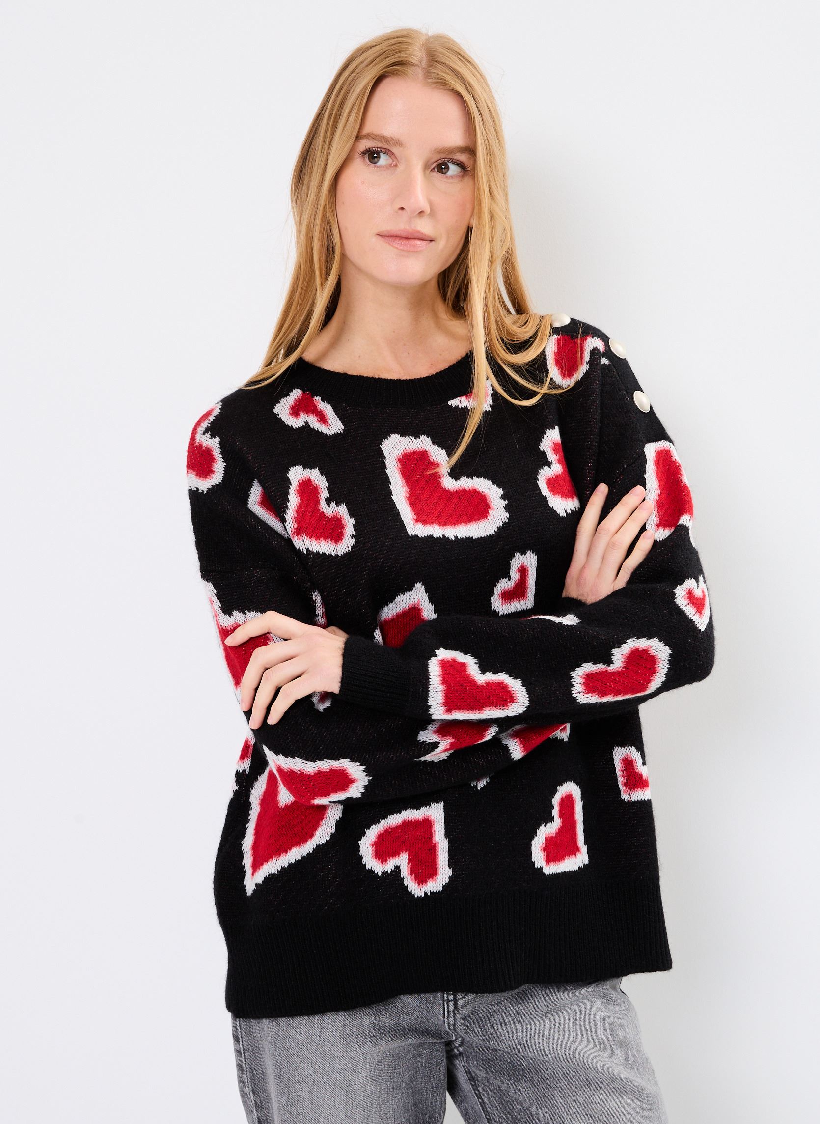 Pulls BZ18125 femme noir IKKS Women Pulls BZ18125 femme noir NOIR