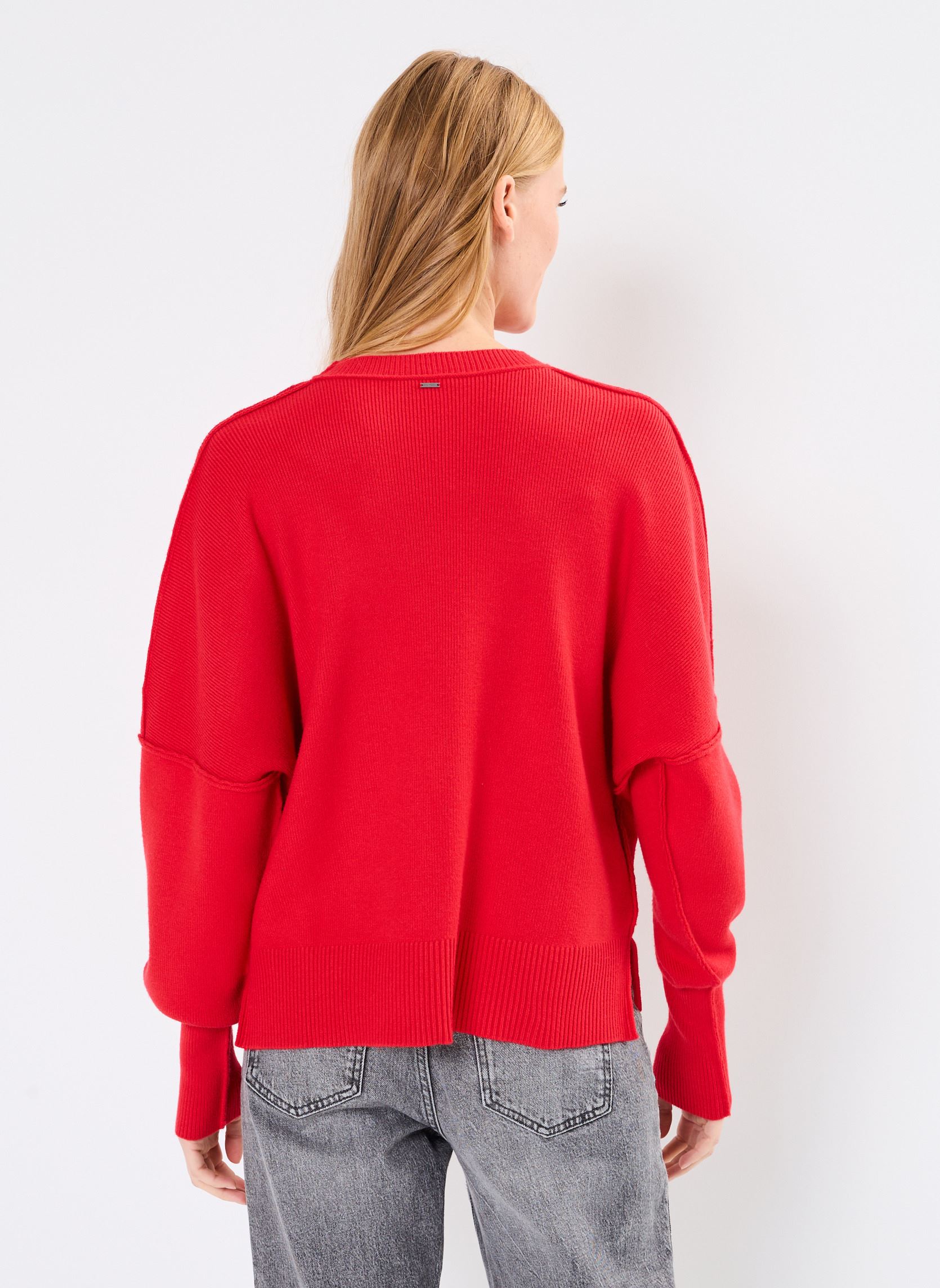 Pulls BZ18335 femme rouge IKKS Women Pulls BZ18335 femme rouge FLASH CHERRY