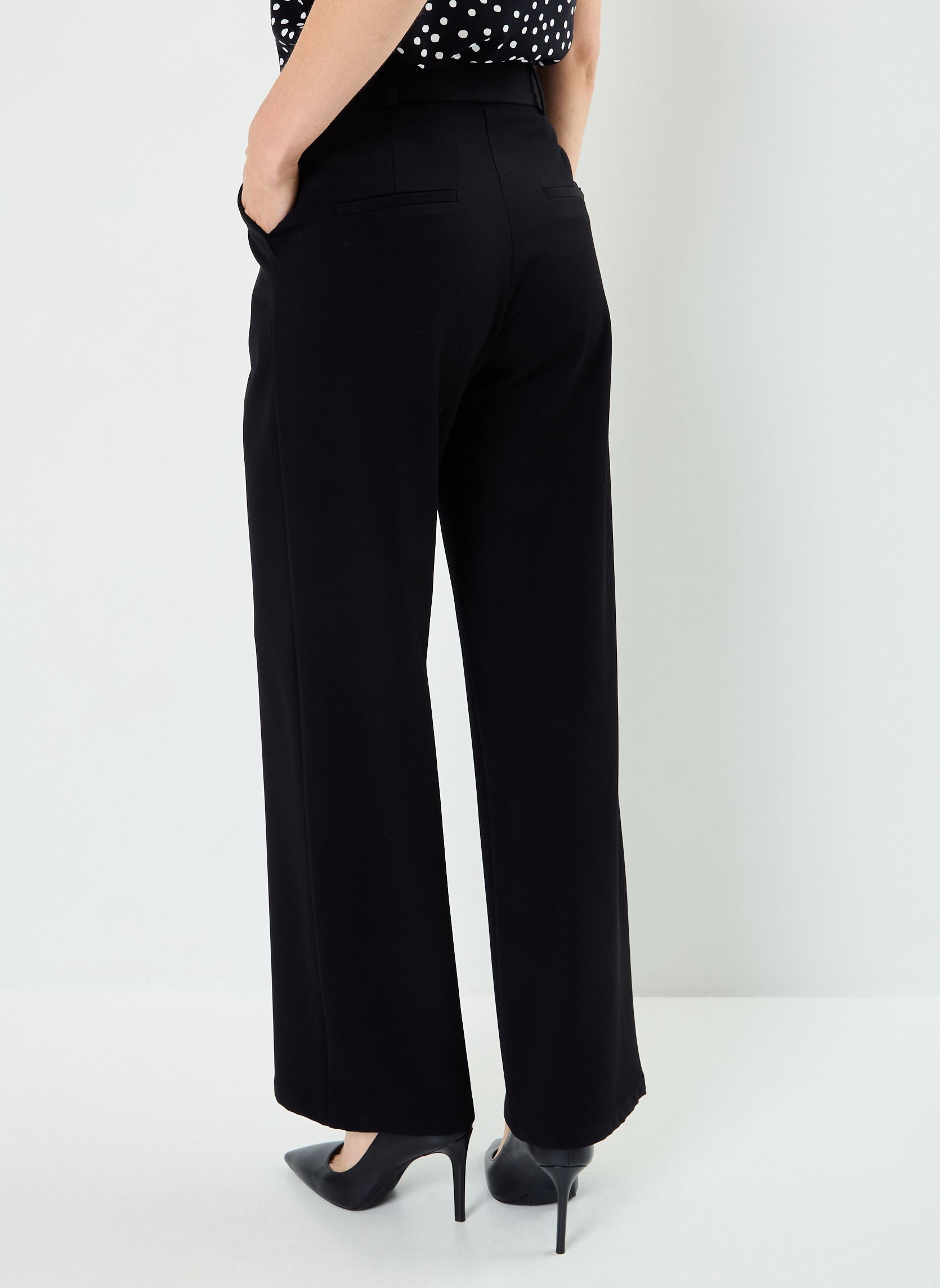 Pantaloni larghi BZ22095 donna nero IKKS Women Pantaloni larghi BZ22095 donna nero NOIR