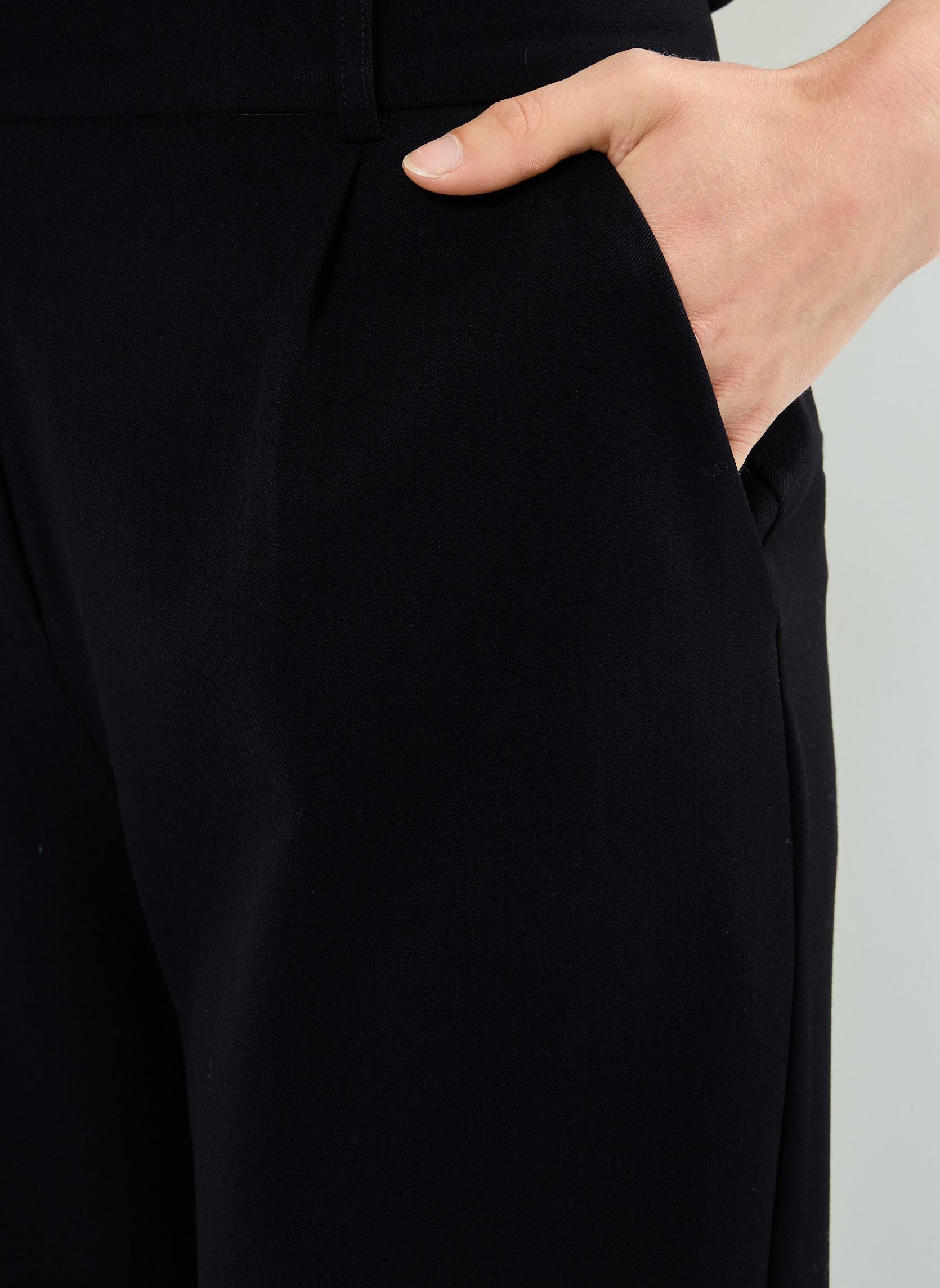Pantaloni larghi BZ22095 donna nero IKKS Women Pantaloni larghi BZ22095 donna nero NOIR