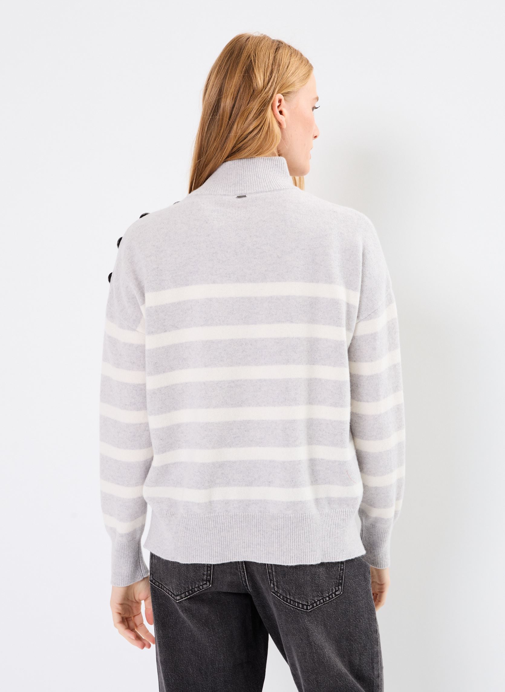 Truien BZ18315 dames grijs IKKS Women Truien BZ18315 dames grijs GRIS CLAIR CHINÉ