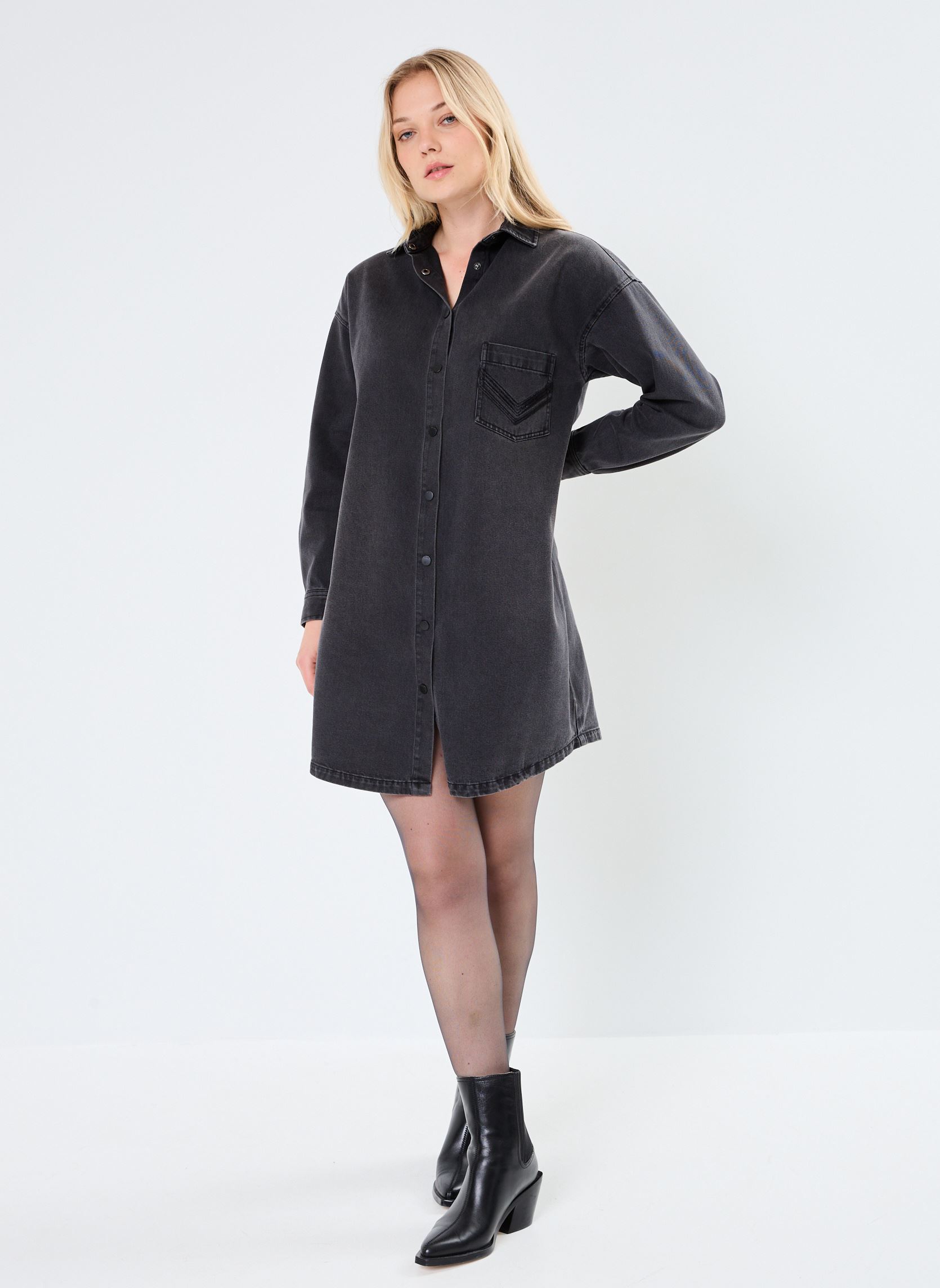 Robes BZ30135 femme noir IKKS Women Robes BZ30135 femme noir NOIR