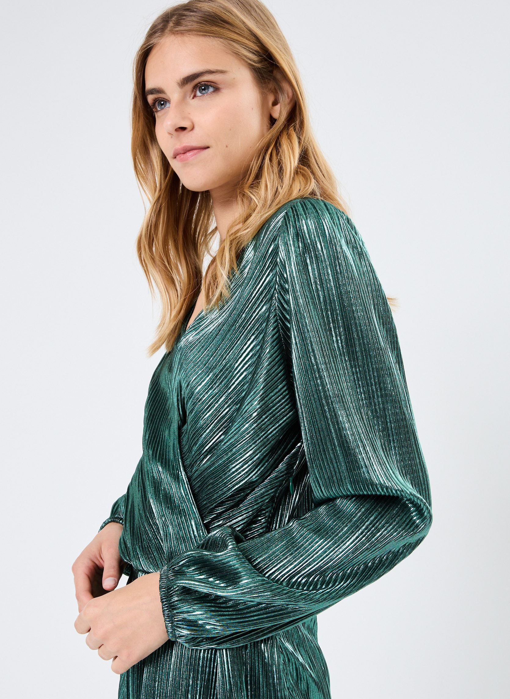 Robes BZ30655 femme vert IKKS Women Robes BZ30655 femme vert THYM