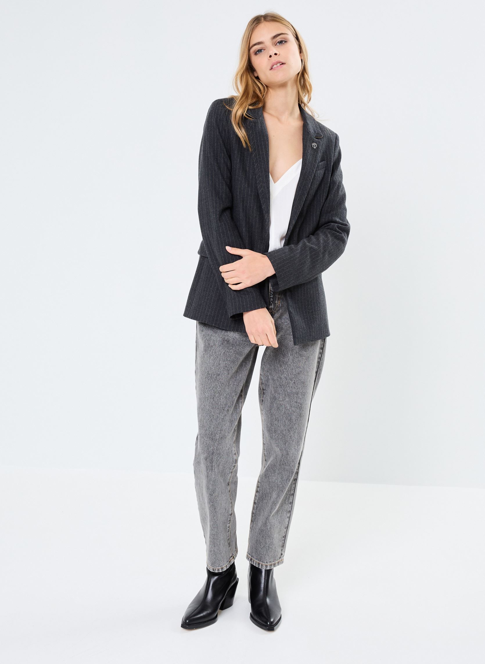 Blazer BZ40195 dames grijs IKKS Women Blazer BZ40195 dames grijs GRIS ANTHRACITE