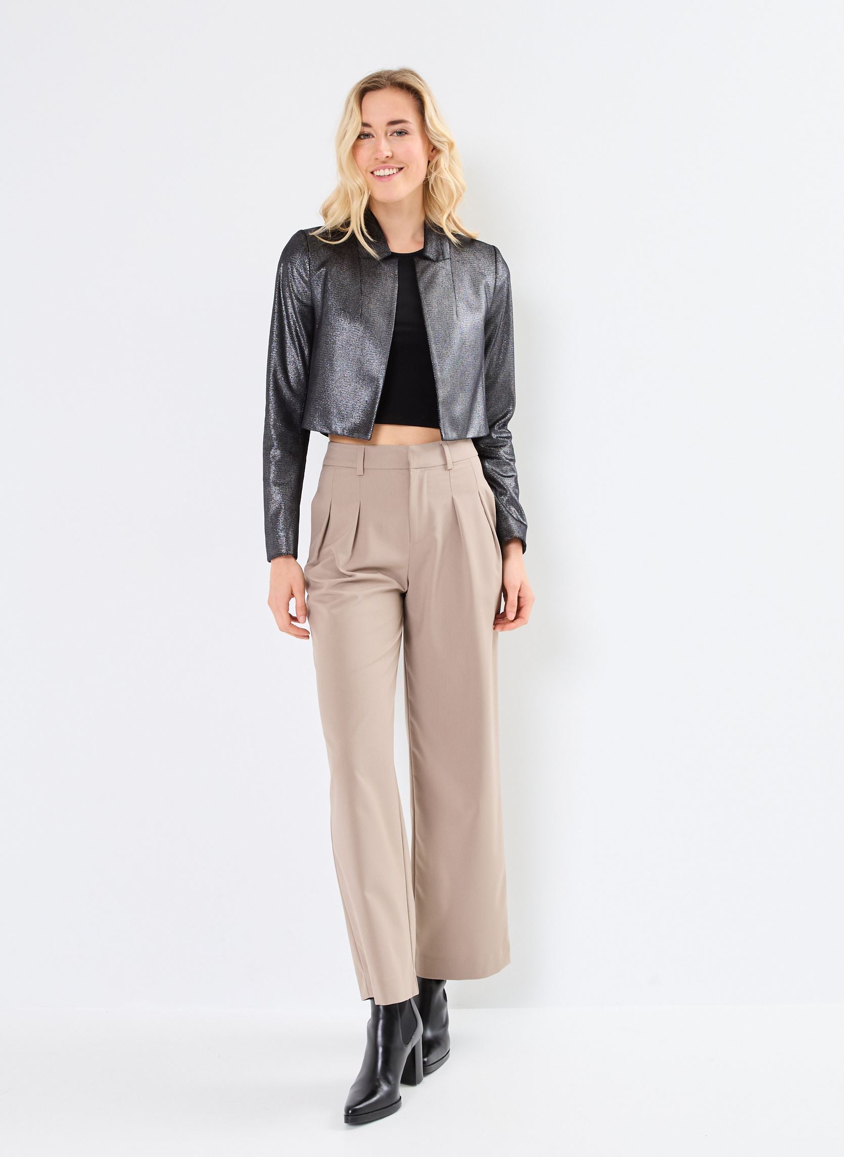 Vestes de blazer BZ40355 femme noir IKKS Women Vestes de blazer BZ40355 femme noir NOIR