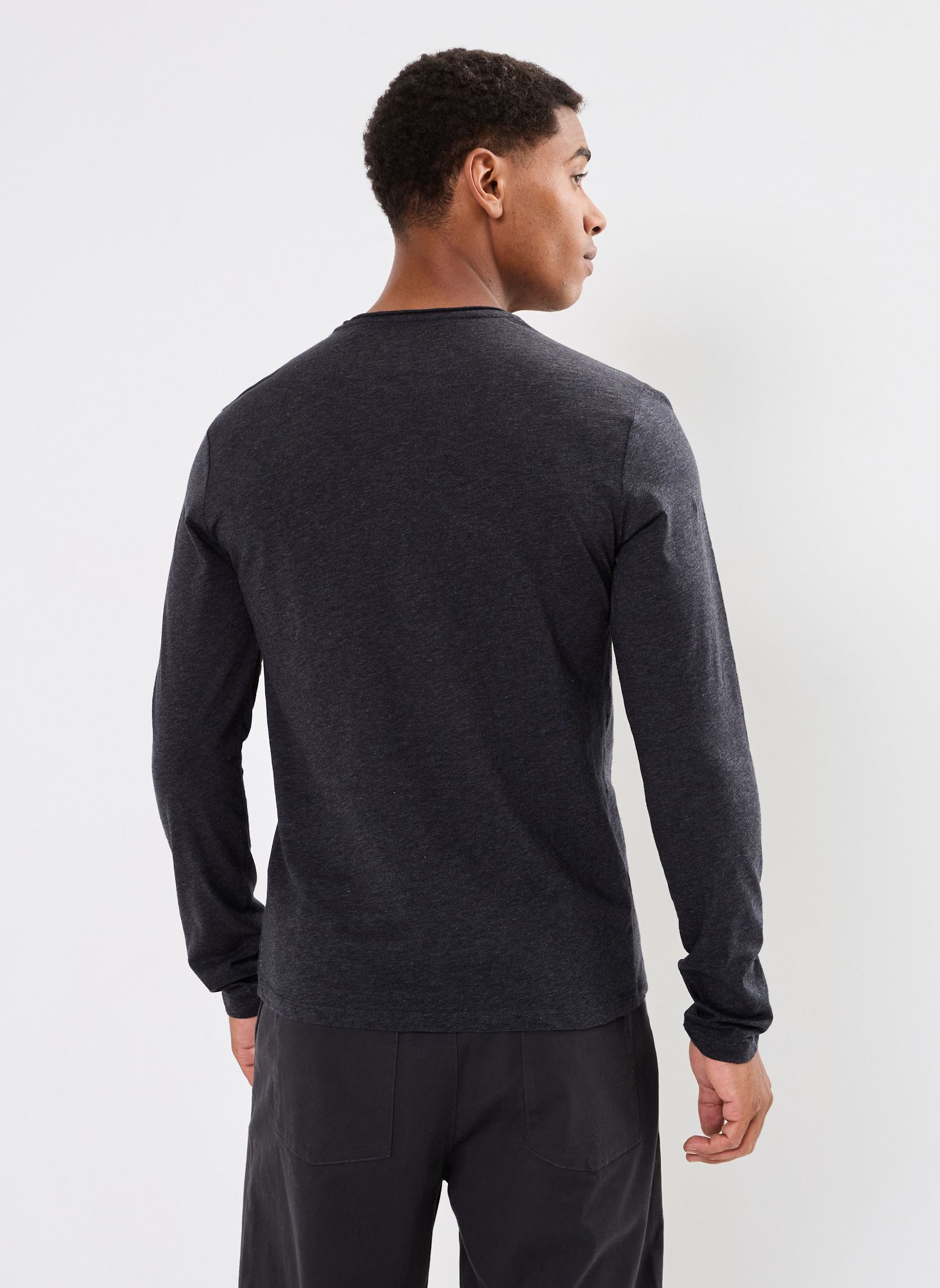 Langarm-T-Shirts MX10043 herren grau IKKS Men Langarm-T-Shirts MX10043 herren grau ANTHRACITE
