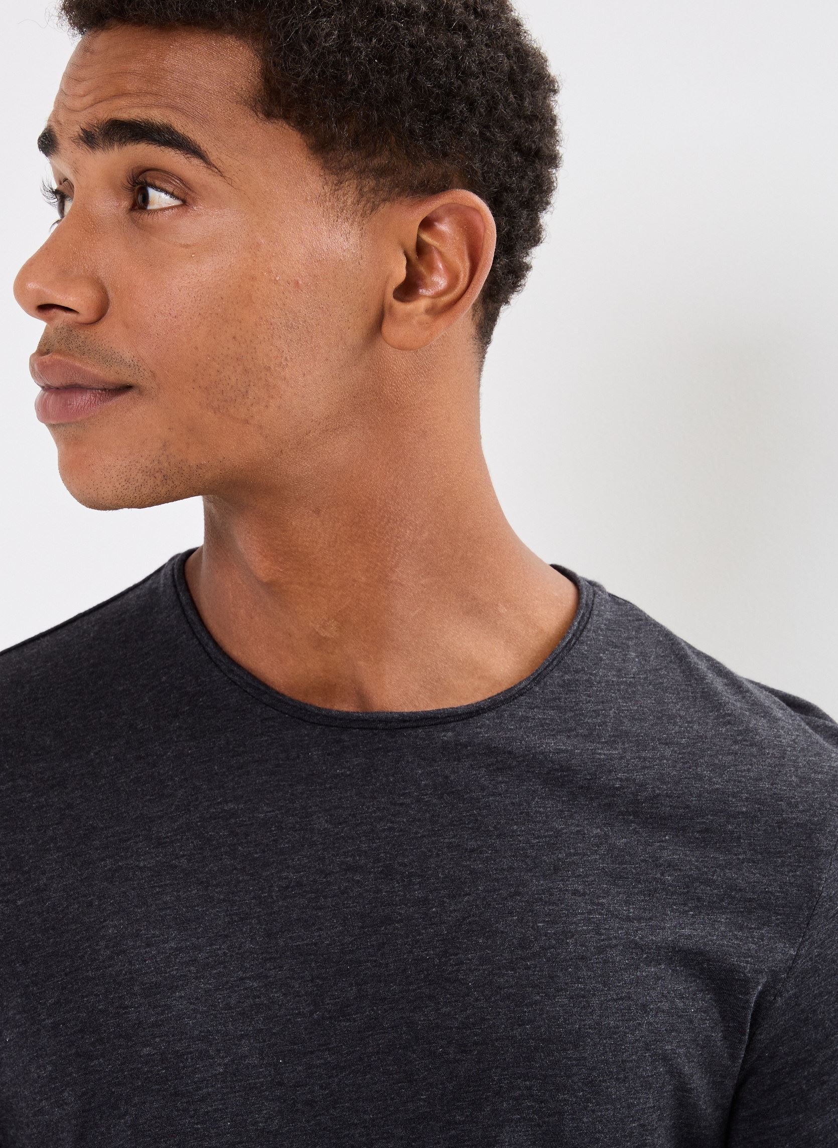Langarm-T-Shirts MX10043 herren grau IKKS Men Langarm-T-Shirts MX10043 herren grau ANTHRACITE