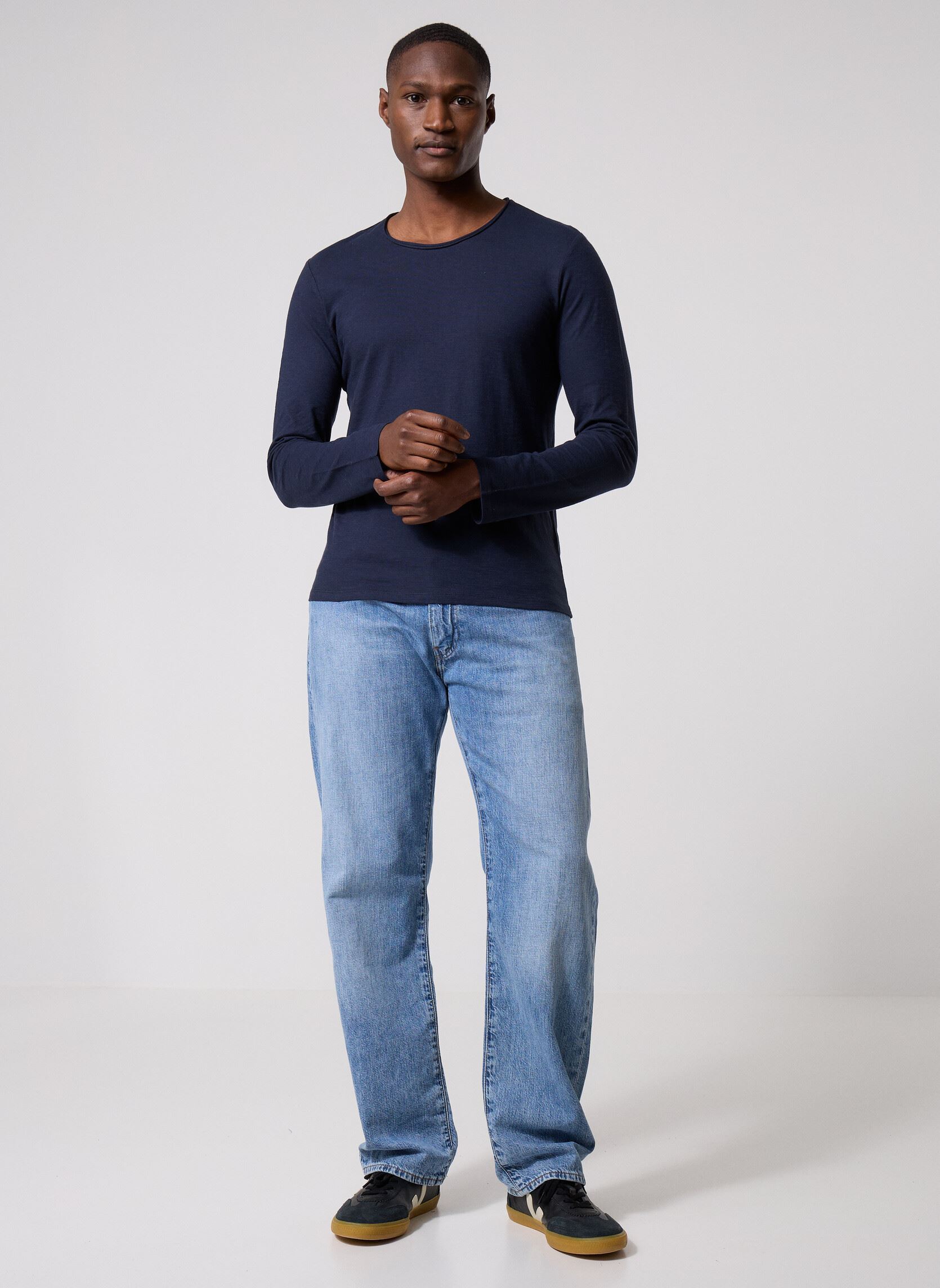 Tee-shirts manches longues MX10043 homme bleu IKKS Men Tee-shirts manches longues MX10043 homme bleu MARINE