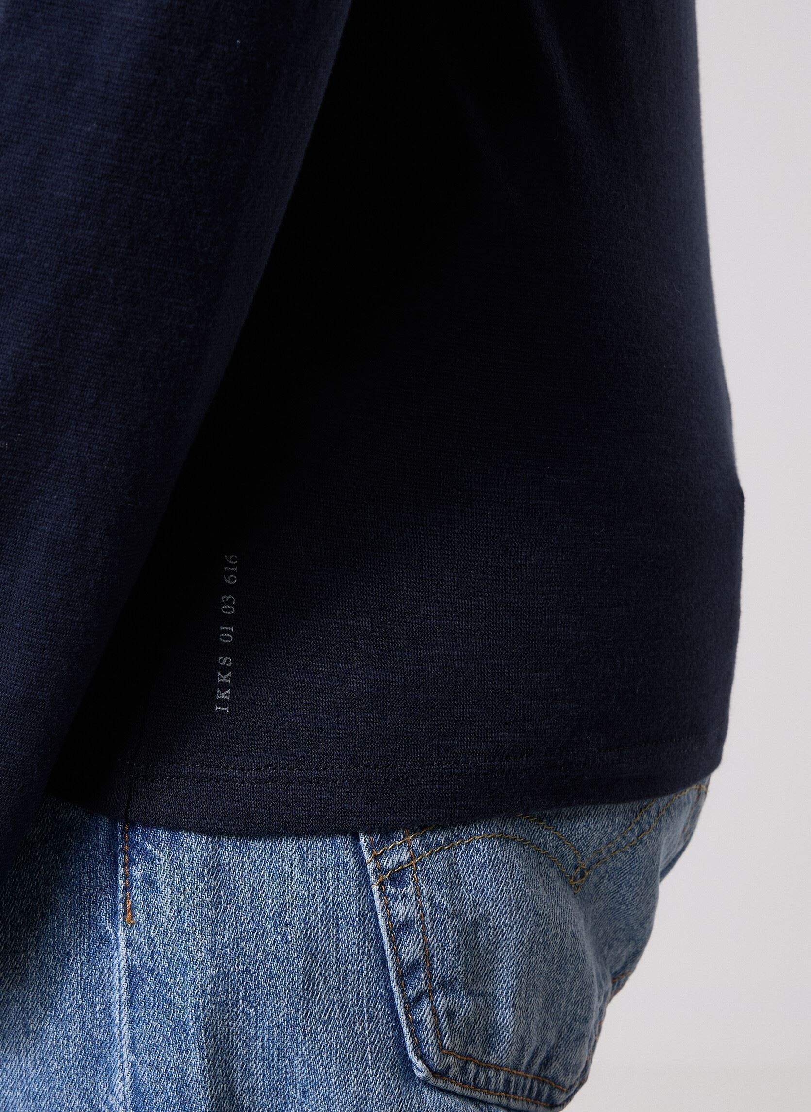 Tee-shirts manches longues MX10043 homme bleu IKKS Men Tee-shirts manches longues MX10043 homme bleu MARINE